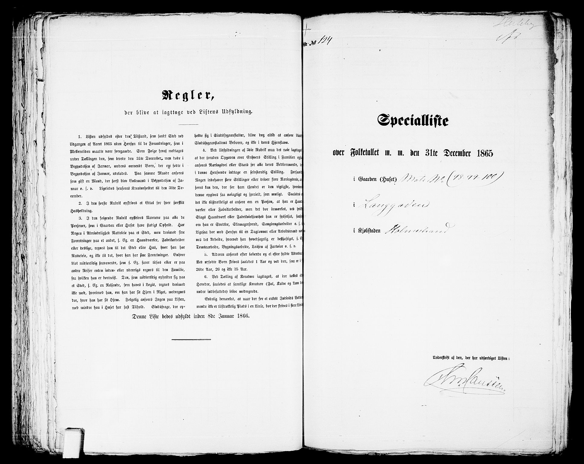 RA, Folketelling 1865 for 0702B Botne prestegjeld, Holmestrand kjøpstad, 1865, s. 255