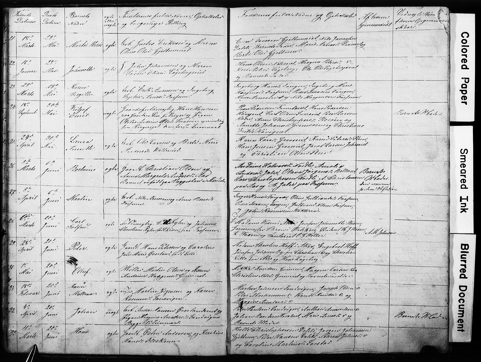 Asker prestekontor Kirkebøker, AV/SAO-A-10256a/G/Gc/L0001: Klokkerbok nr. III 1, 1854-1873