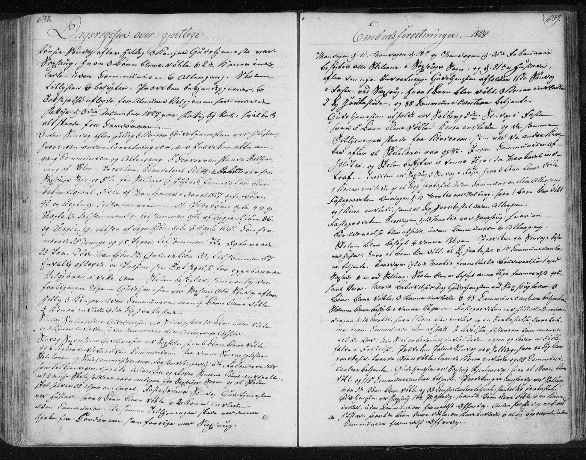 Ministerialprotokoller, klokkerbøker og fødselsregistre - Nord-Trøndelag, AV/SAT-A-1458/730/L0276: Ministerialbok nr. 730A05, 1822-1830, s. 638-639