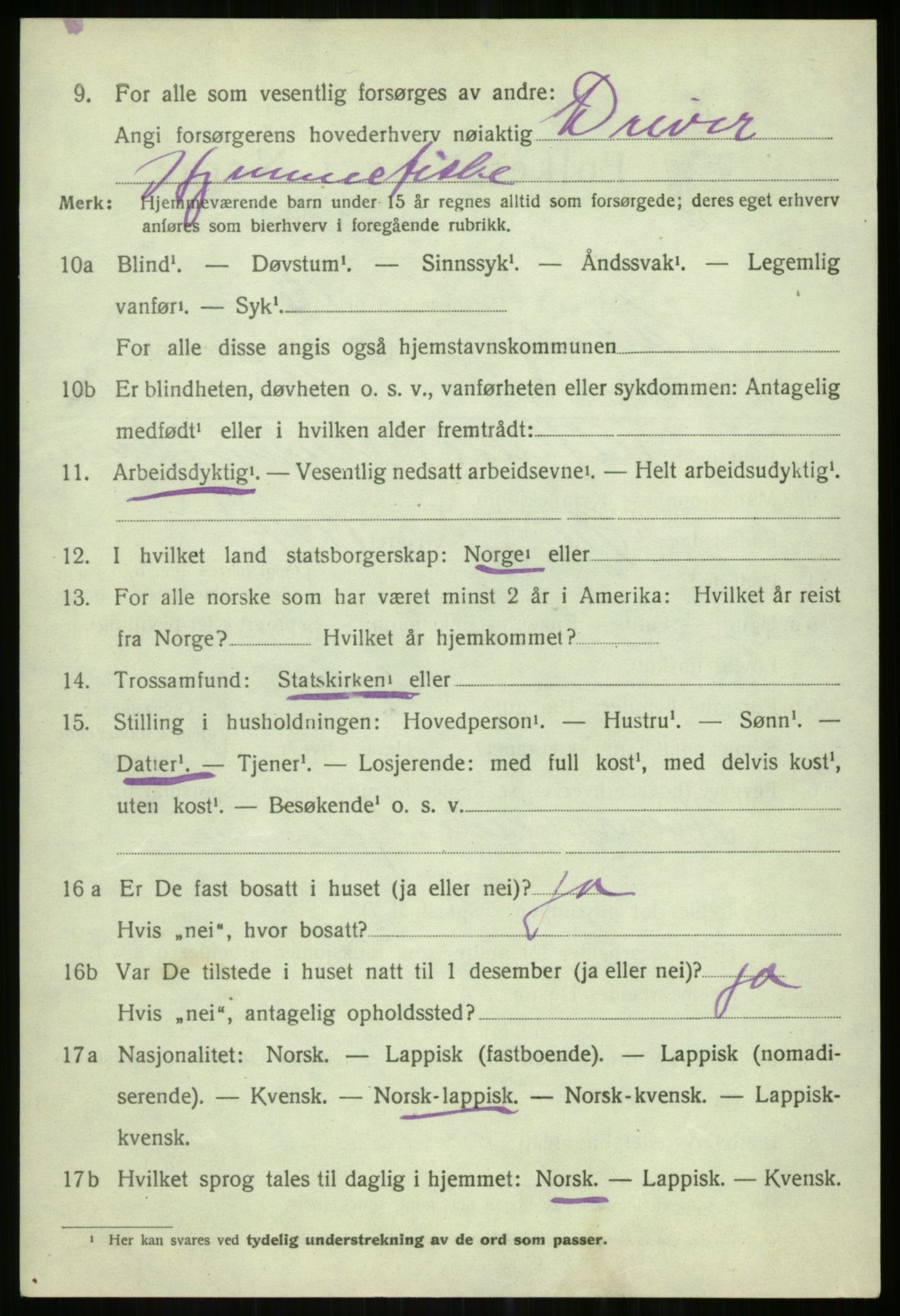 SATØ, Folketelling 1920 for 1936 Karlsøy herred, 1920, s. 5033
