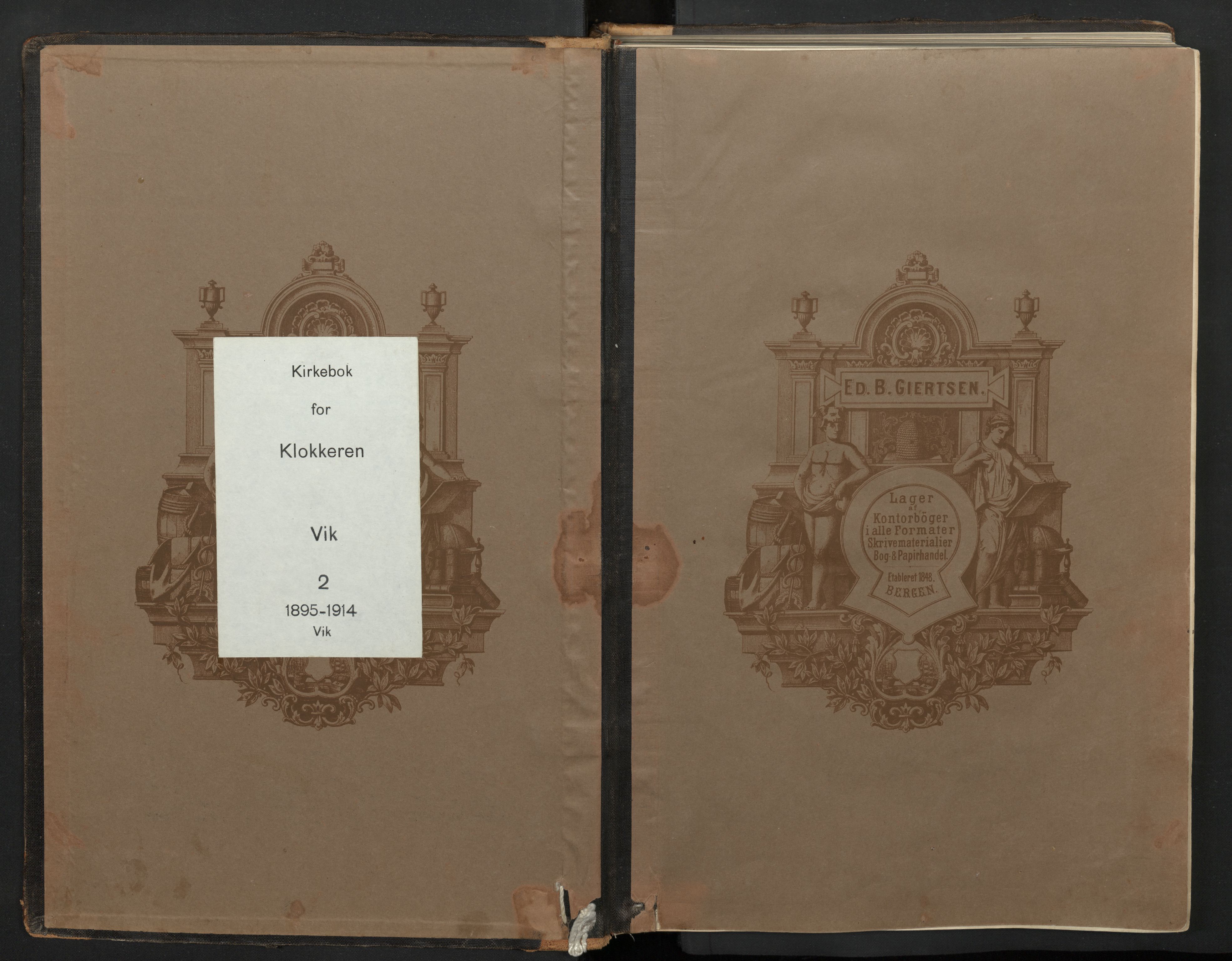 Vik sokneprestembete, SAB/A-81501: Klokkerbok nr. A 4, 1895-1914