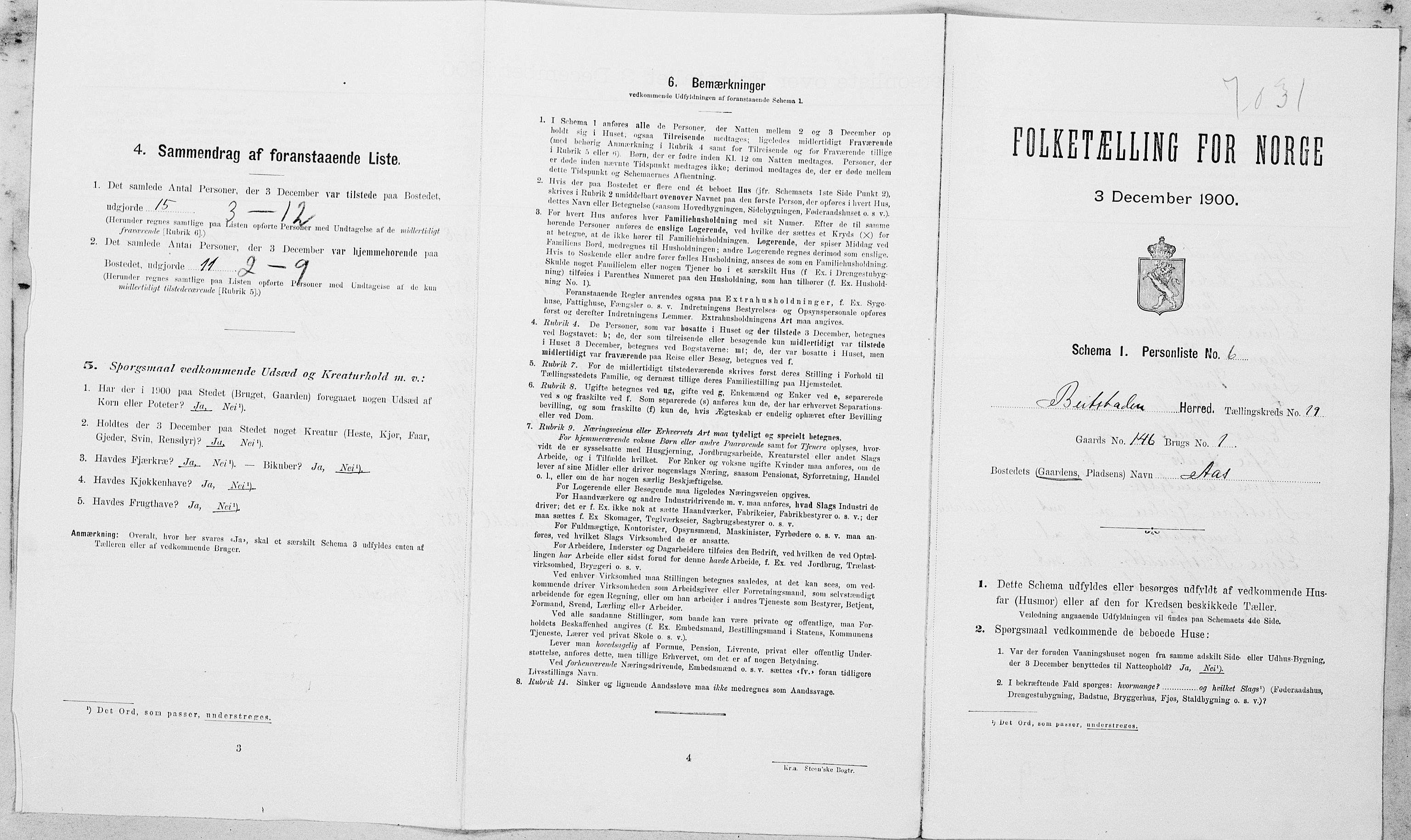 SAT, Folketelling 1900 for 1727 Beitstad herred, 1900, s. 1302