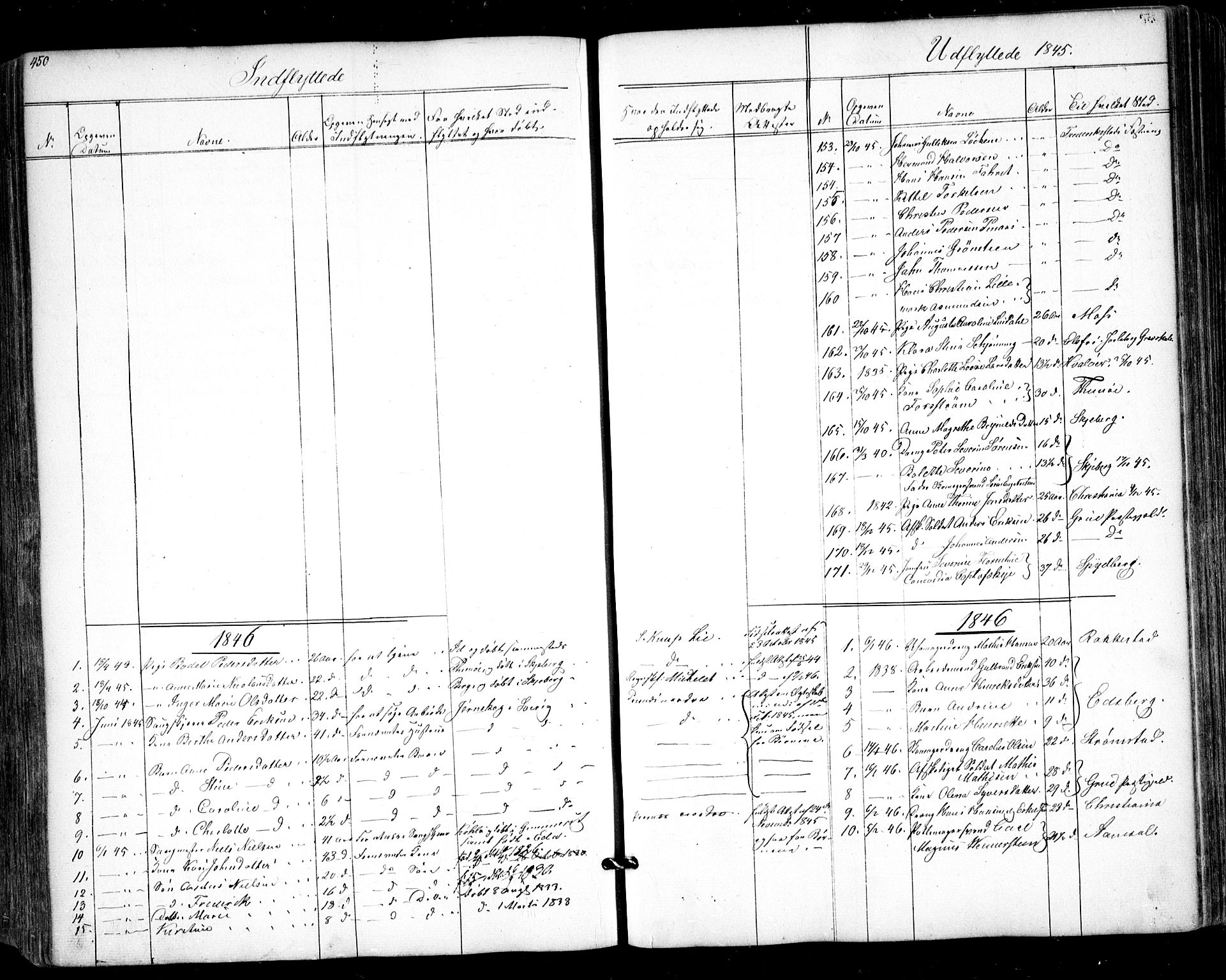 Halden prestekontor Kirkebøker, AV/SAO-A-10909/F/Fa/L0006: Ministerialbok nr. I 6, 1845-1856, s. 450