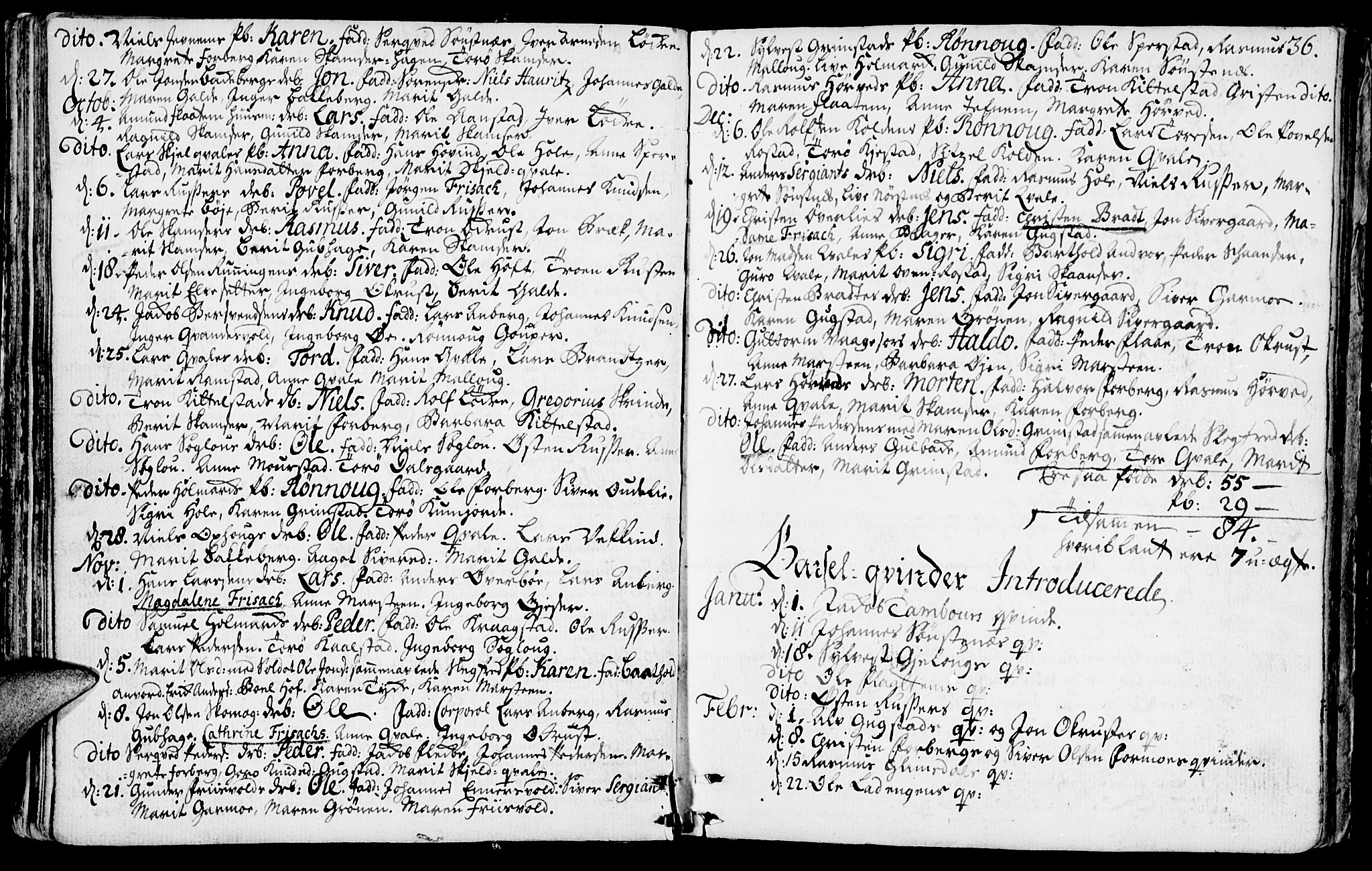 Lom prestekontor, AV/SAH-PREST-070/K/L0001: Ministerialbok nr. 1, 1733-1748, s. 36