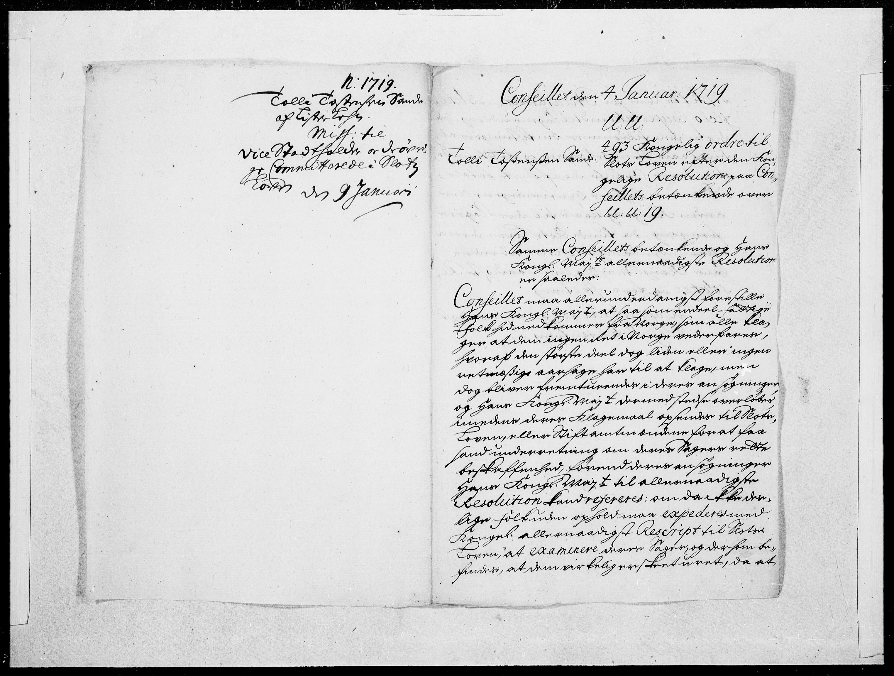 Danske Kanselli 1572-1799, AV/RA-EA-3023/F/Fc/Fcc/Fcca/L0084: Norske innlegg 1572-1799, 1719, s. 10