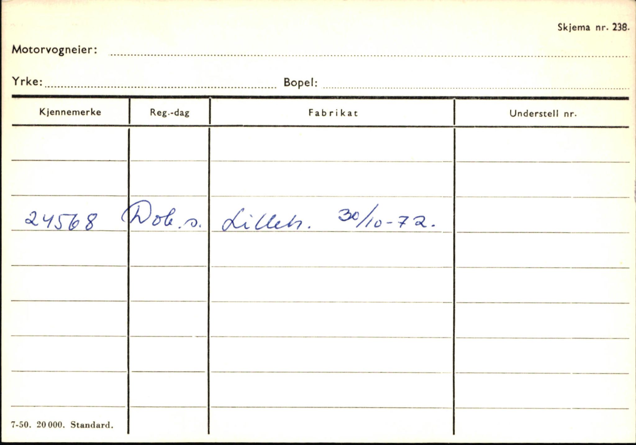 Statens vegvesen, Sogn og Fjordane vegkontor, AV/SAB-A-5301/4/F/L0146: Registerkort Årdal R-Å samt diverse kort, 1945-1975, s. 441