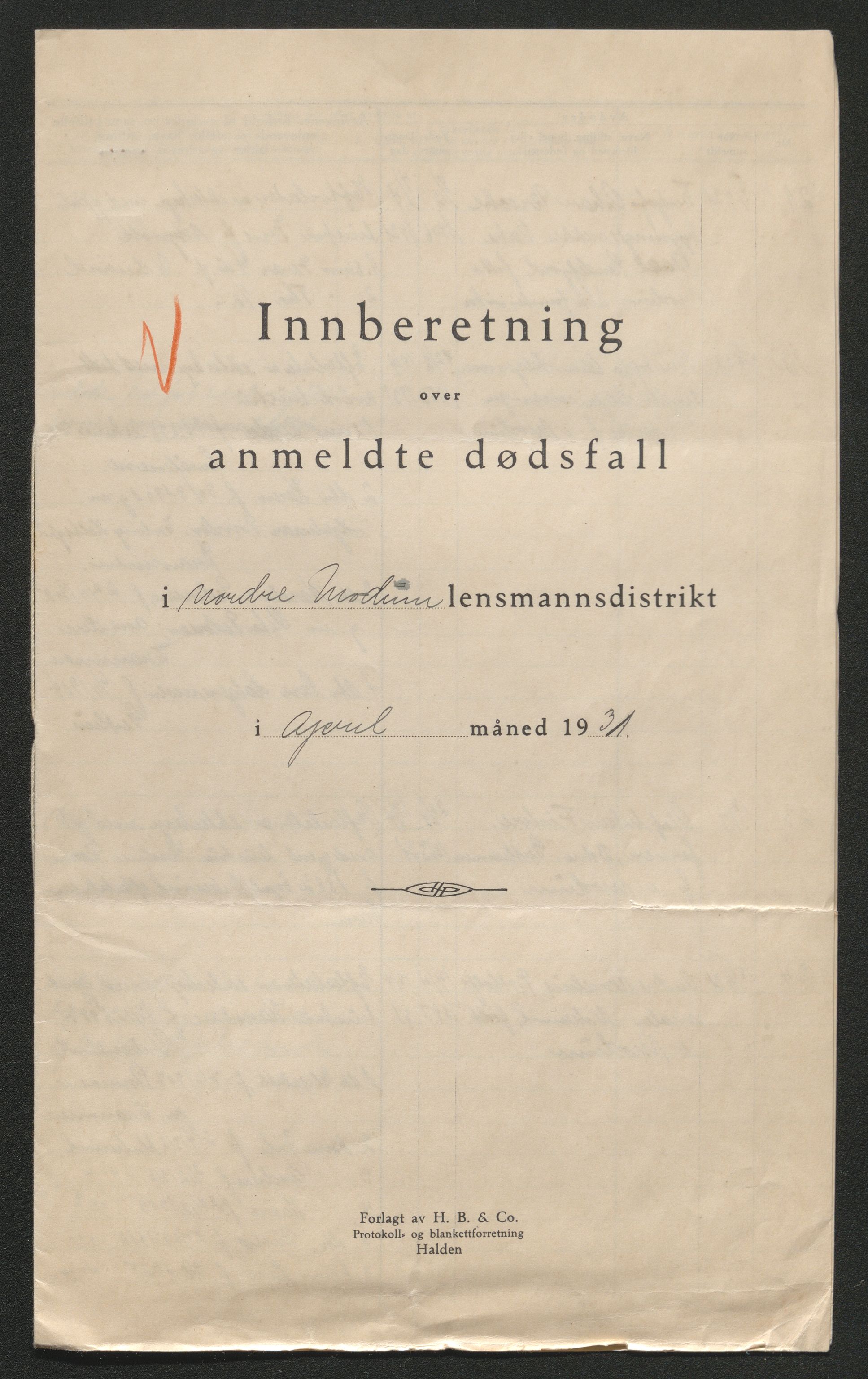 Eiker, Modum og Sigdal sorenskriveri, SAKO/A-123/H/Ha/Hab/L0046: Dødsfallsmeldinger, 1930-1931, s. 790