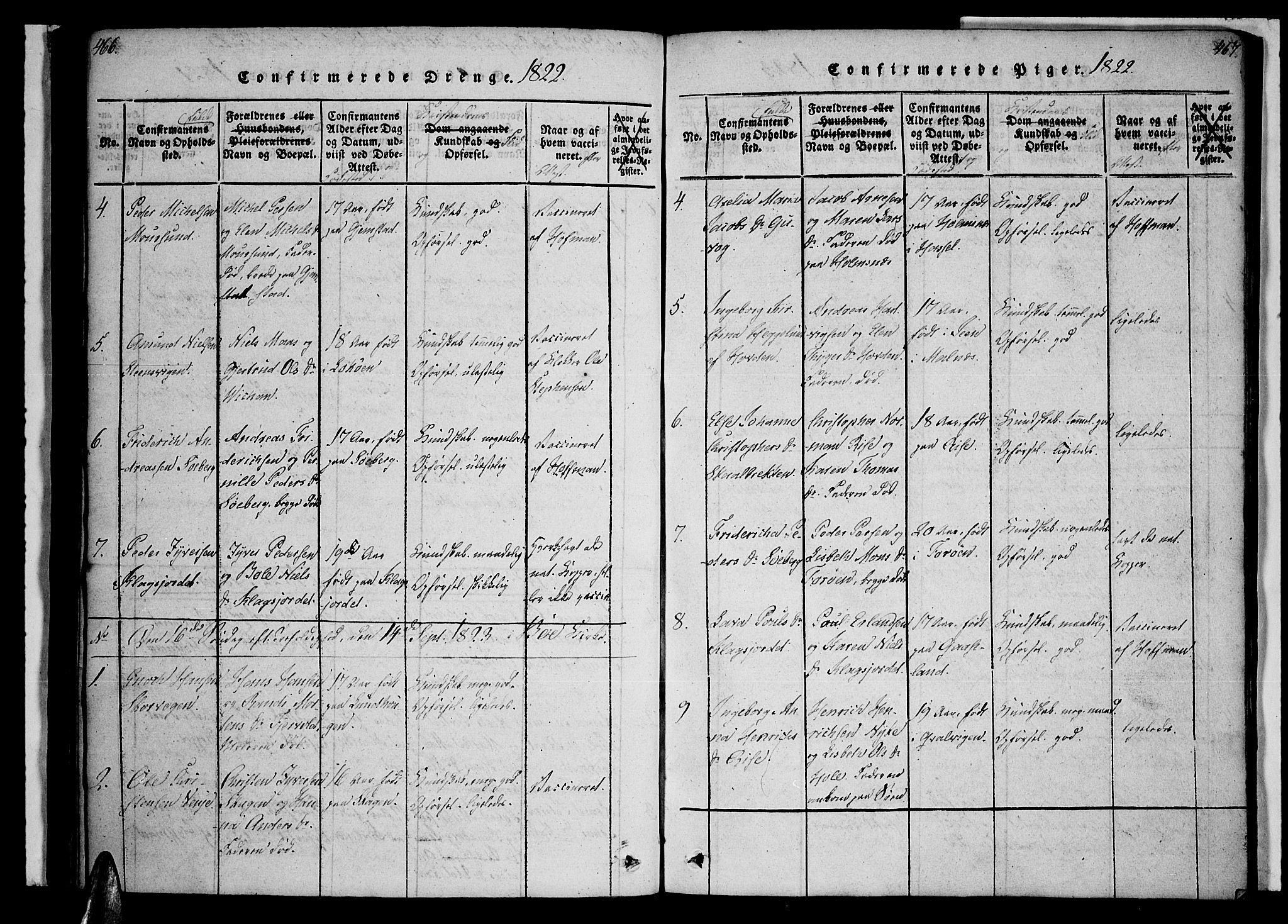 Ministerialprotokoller, klokkerbøker og fødselsregistre - Nordland, AV/SAT-A-1459/891/L1298: Ministerialbok nr. 891A03, 1820-1840, s. 466-467