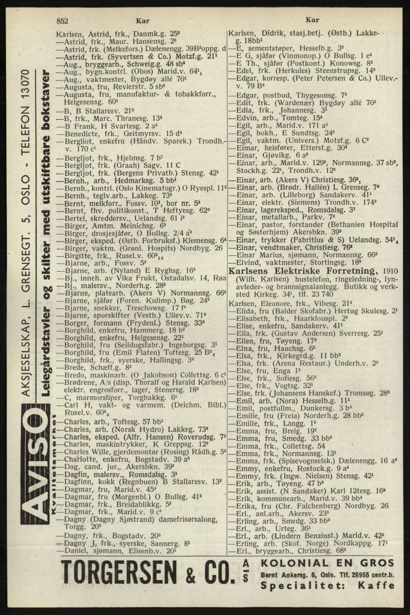 Kristiania/Oslo adressebok, PUBL/-, 1940, s. 870