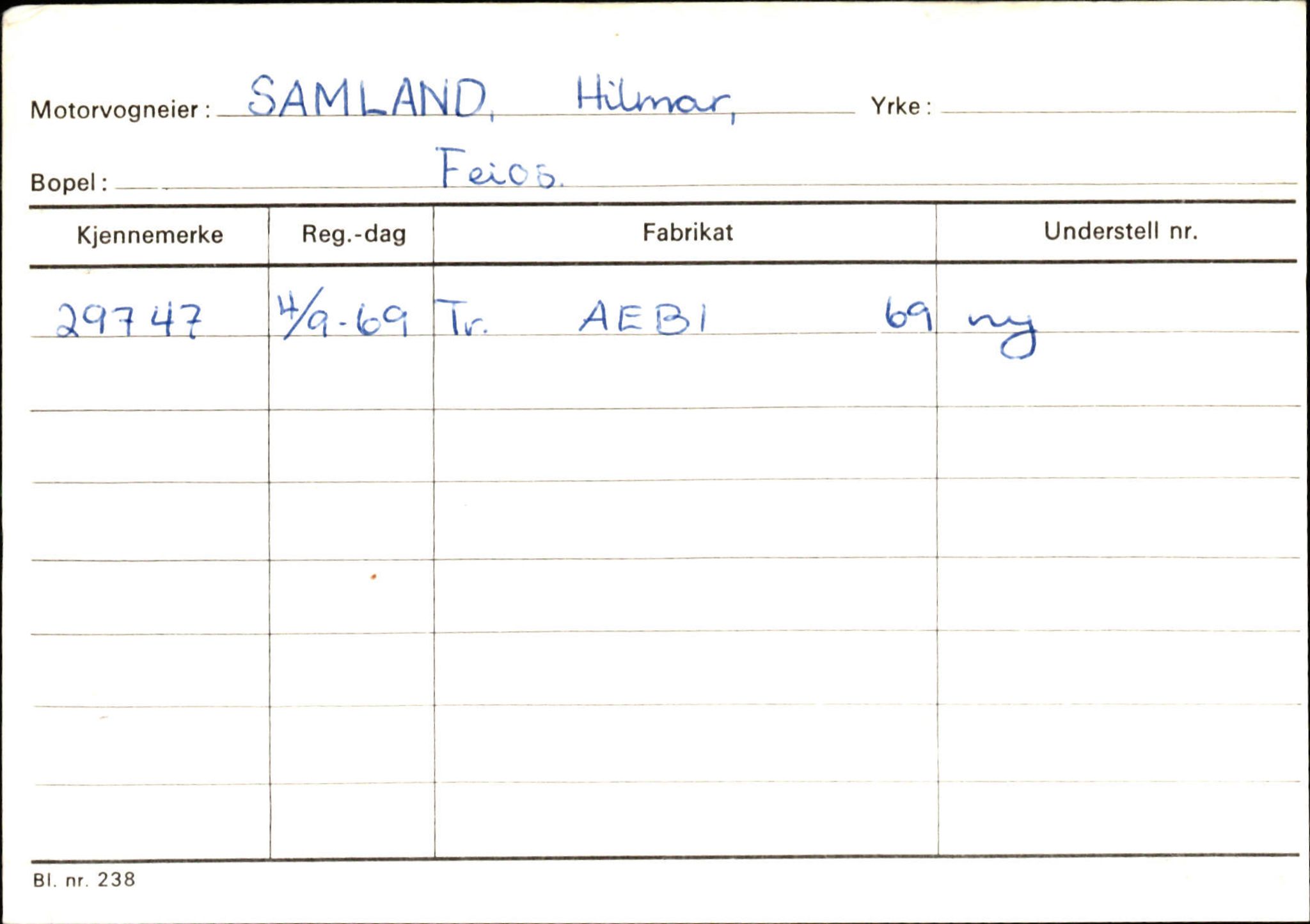 Statens vegvesen, Sogn og Fjordane vegkontor, AV/SAB-A-5301/4/F/L0126: Eigarregister Fjaler M-Å. Leikanger A-Å, 1945-1975, s. 2055