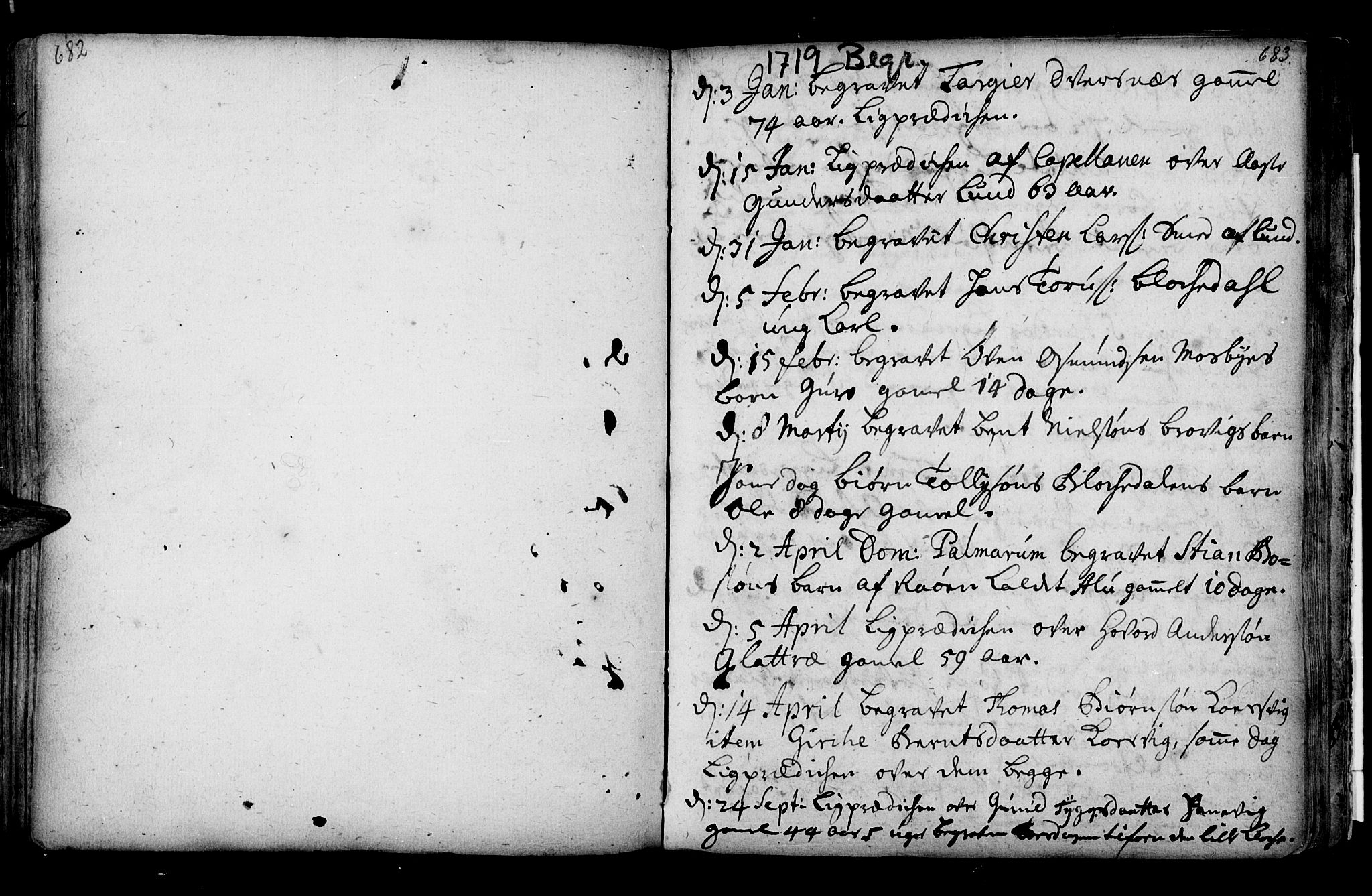 Oddernes sokneprestkontor, AV/SAK-1111-0033/F/Fa/Faa/L0002: Ministerialbok nr. A 2, 1719-1764, s. 682-683