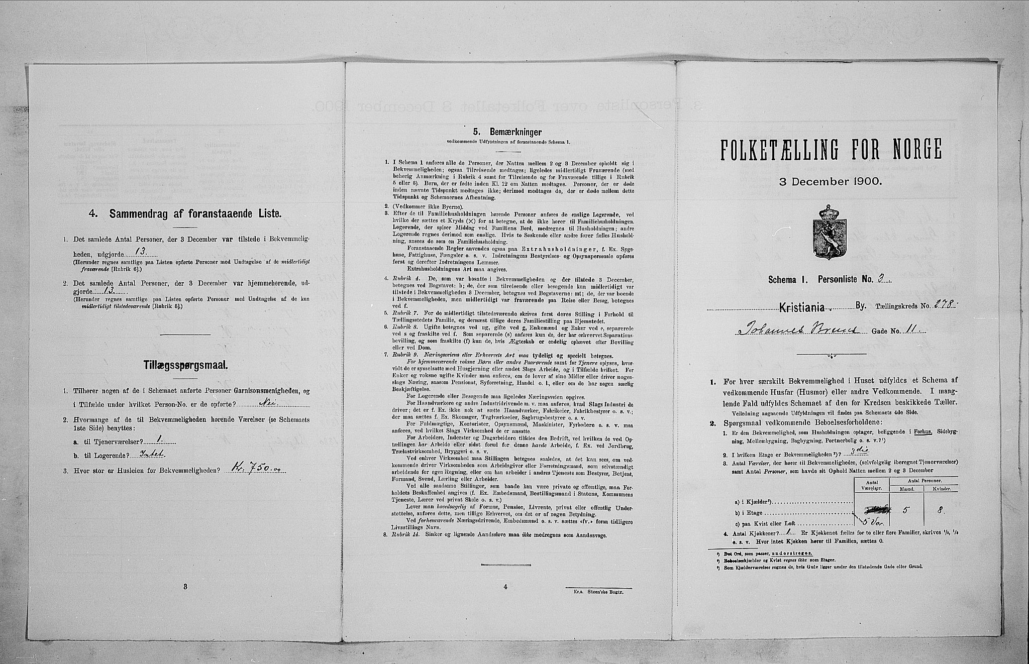 SAO, Folketelling 1900 for 0301 Kristiania kjøpstad, 1900, s. 44141