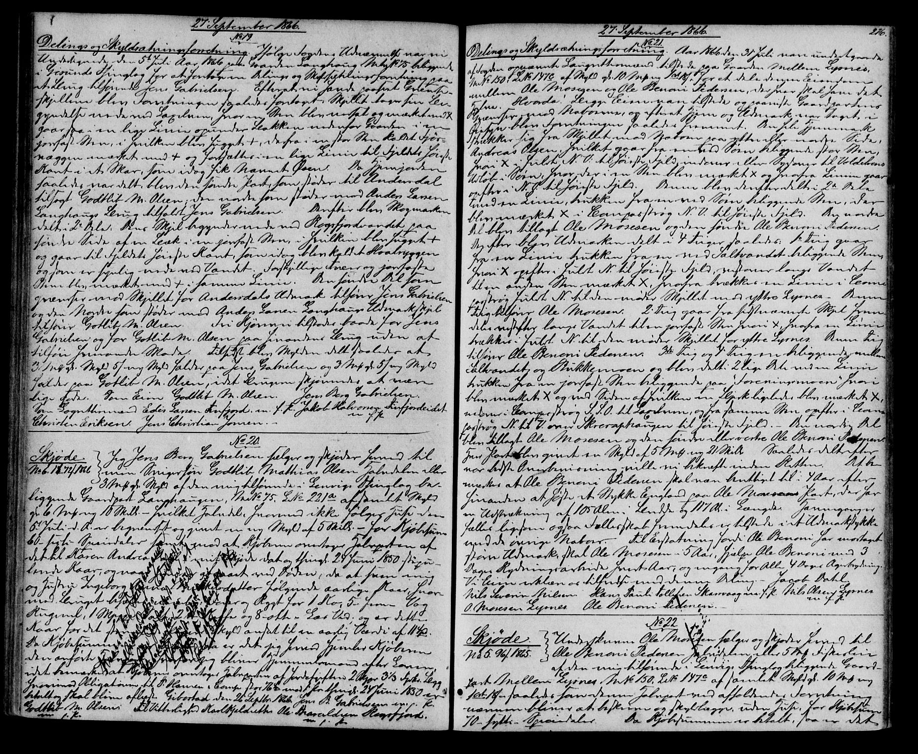 Senja sorenskriveri 1855-, SATØ/S-0048/1/H/Hd/L0008: Pantebok nr. 8, 1864-1868, s. 276