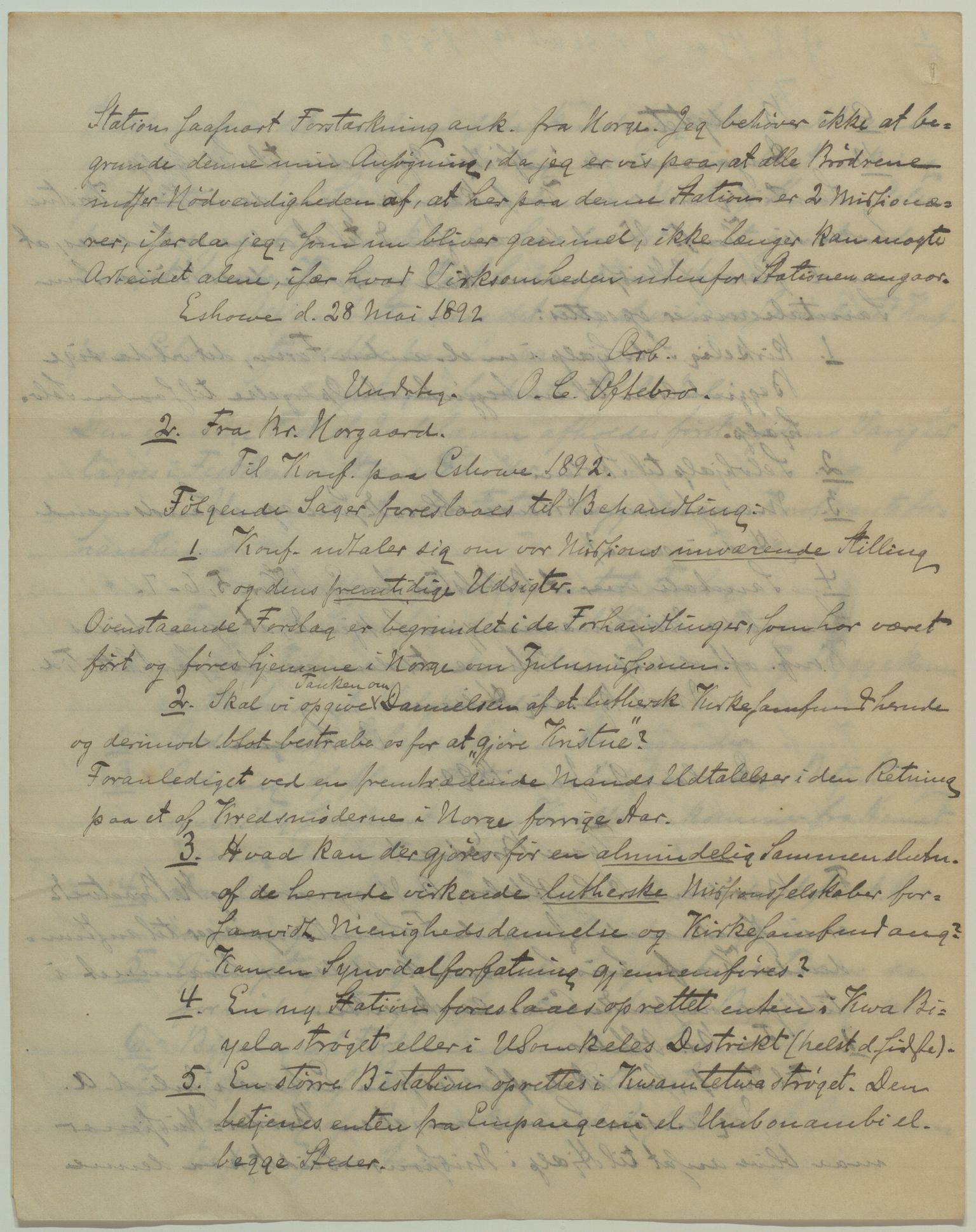 Det Norske Misjonsselskap - hovedadministrasjonen, VID/MA-A-1045/D/Da/Daa/L0039/0005: Konferansereferat og årsberetninger / Konferansereferat fra Sør-Afrika., 1892