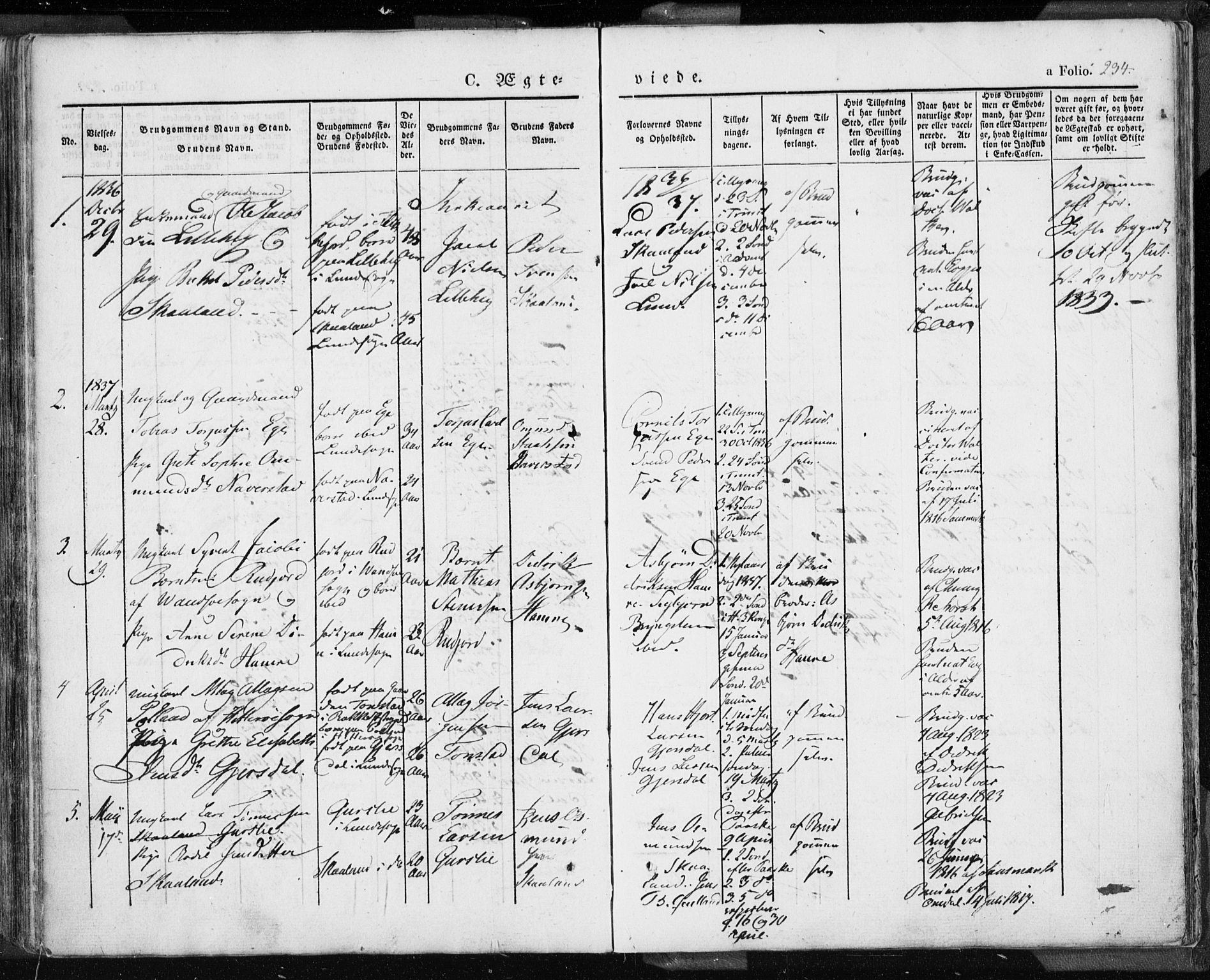 Lund sokneprestkontor, AV/SAST-A-101809/S06/L0007: Ministerialbok nr. A 7.1, 1833-1854, s. 234
