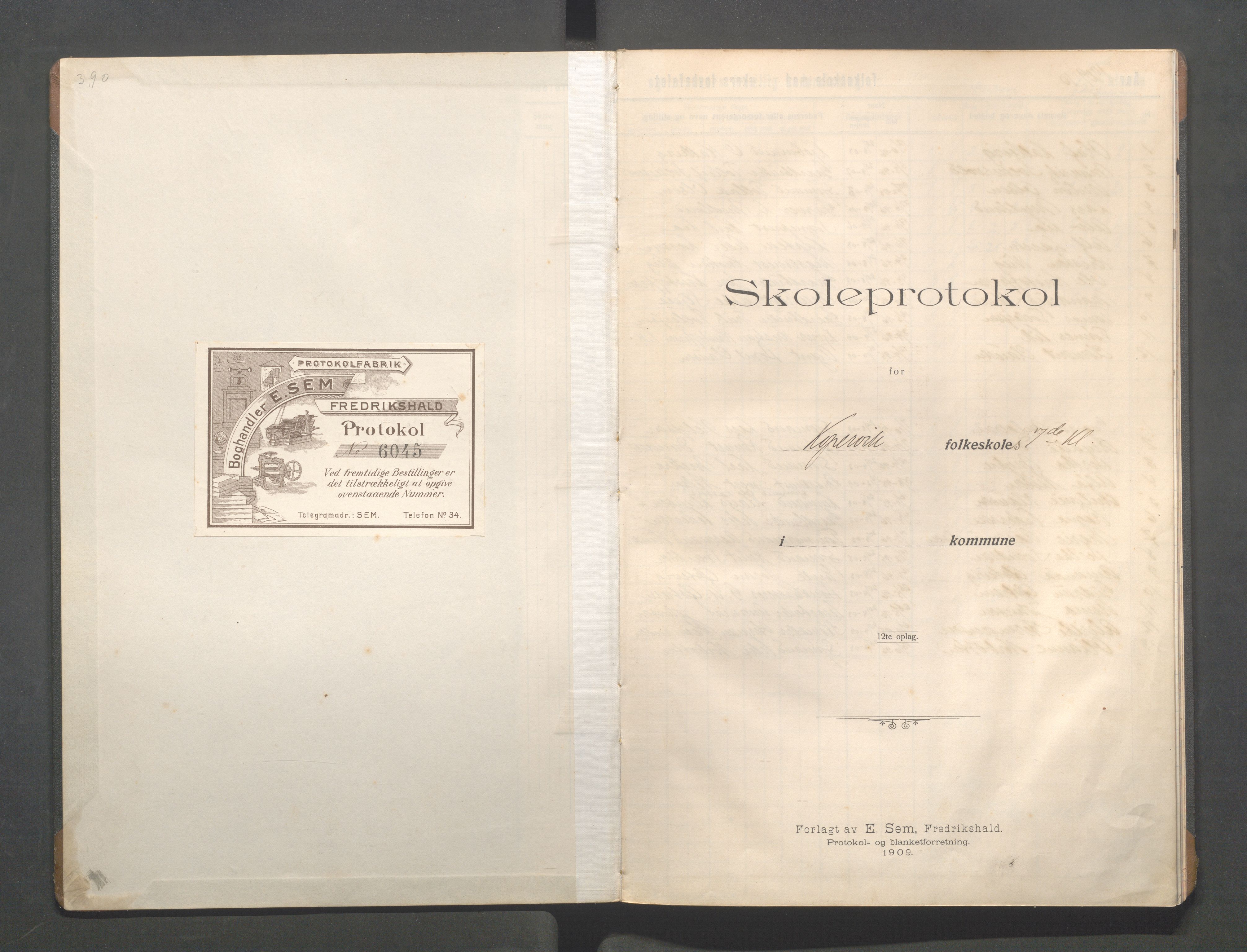 Kopervik Kommune - Kopervik skole, IKAR/K-102472/H/L0017: Skoleprotokoll 7.klasse, 1909-1915, s. 2