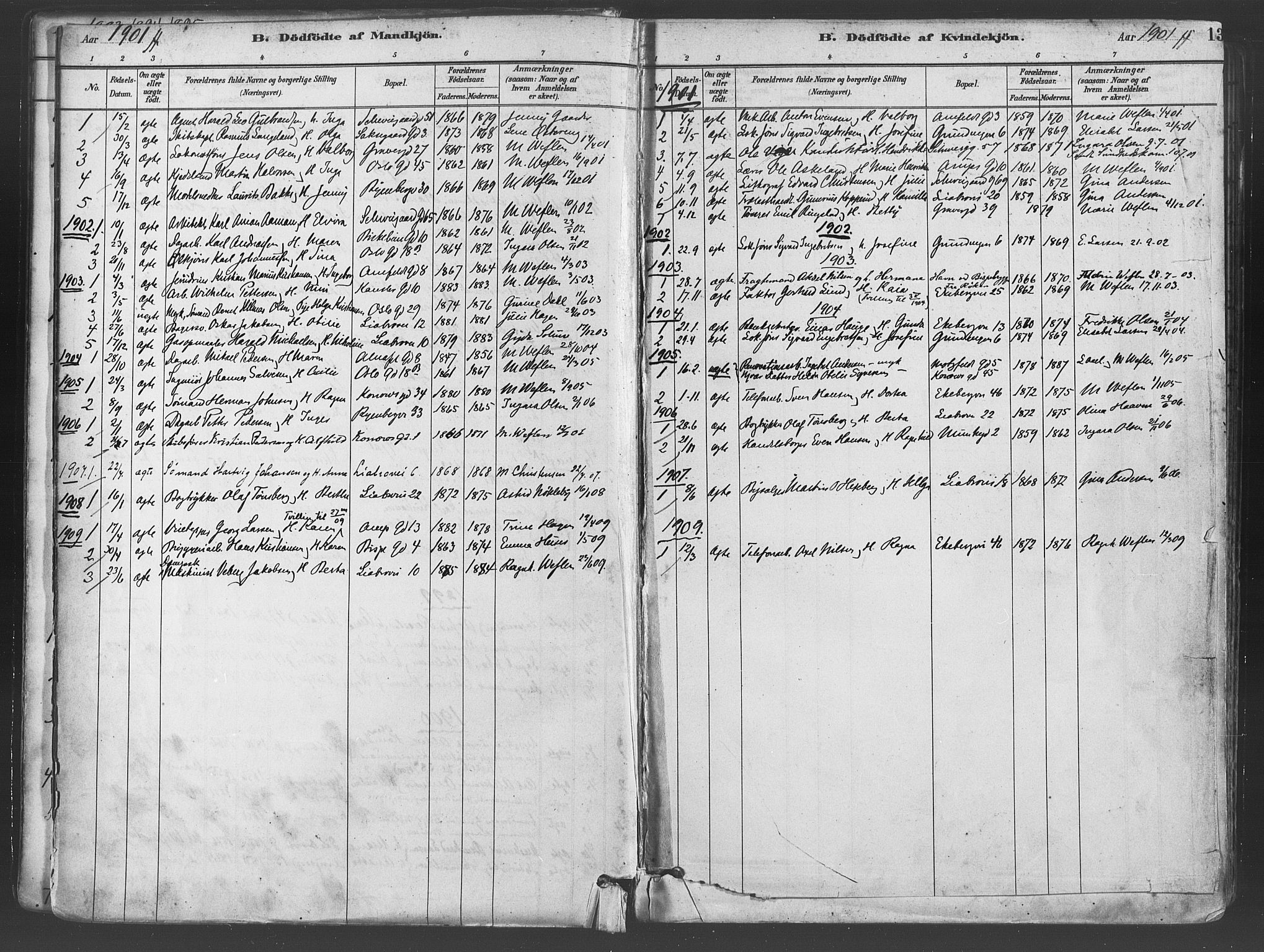 Gamlebyen prestekontor Kirkebøker, AV/SAO-A-10884/F/Fa/L0006: Ministerialbok nr. 6, 1881-1890, s. 13