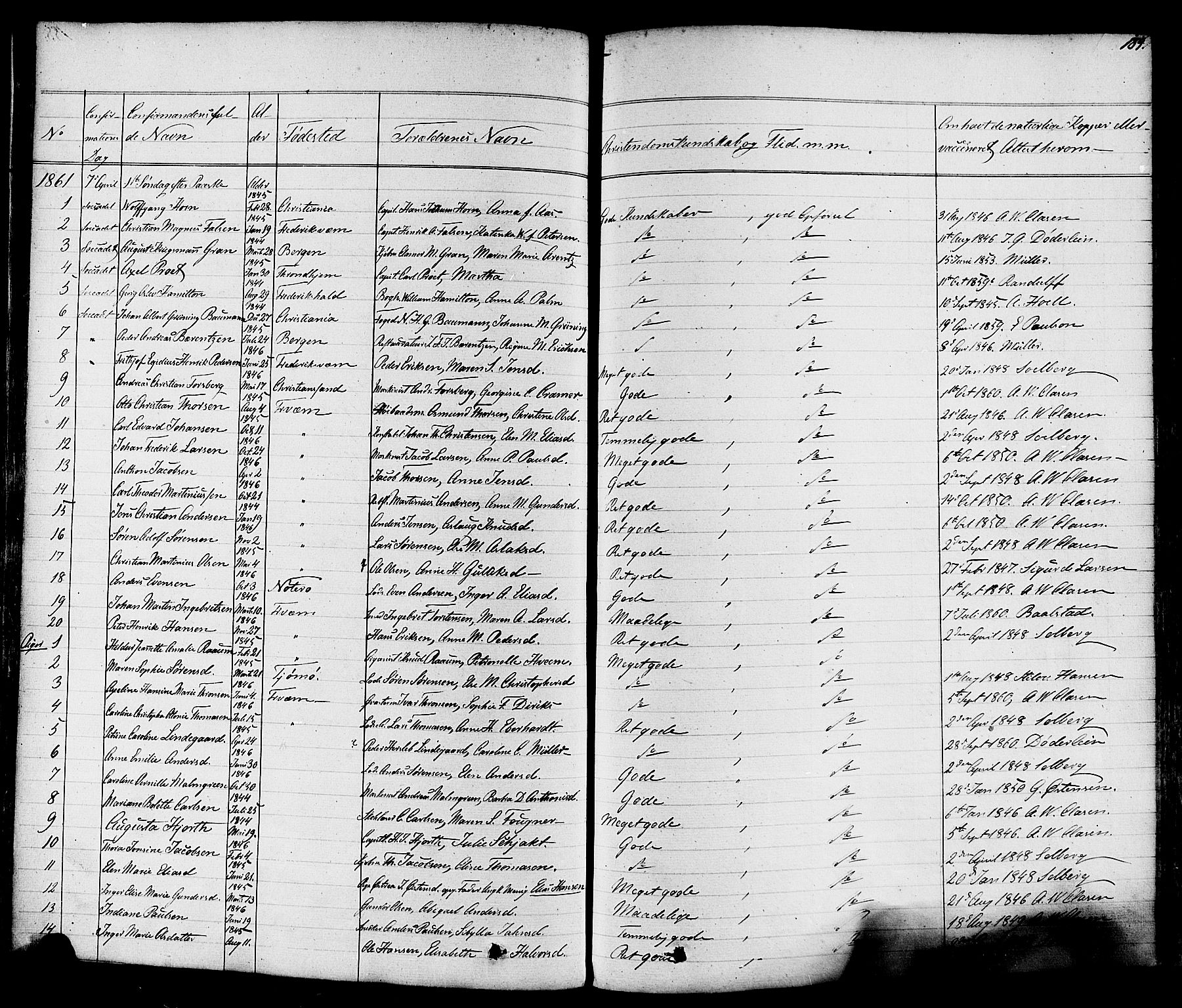 Stavern kirkebøker, SAKO/A-318/F/Fa/L0007: Ministerialbok nr. 7, 1840-1877, s. 189