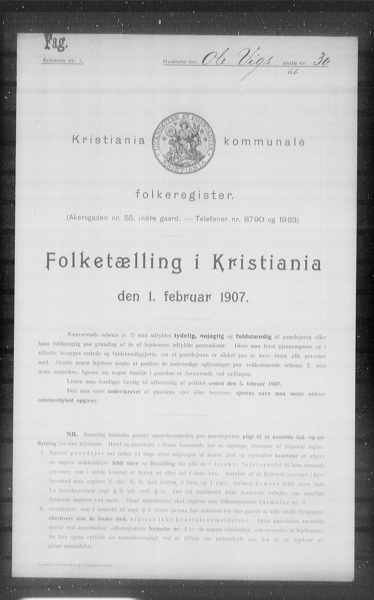 OBA, Kommunal folketelling 1.2.1907 for Kristiania kjøpstad, 1907, s. 38762
