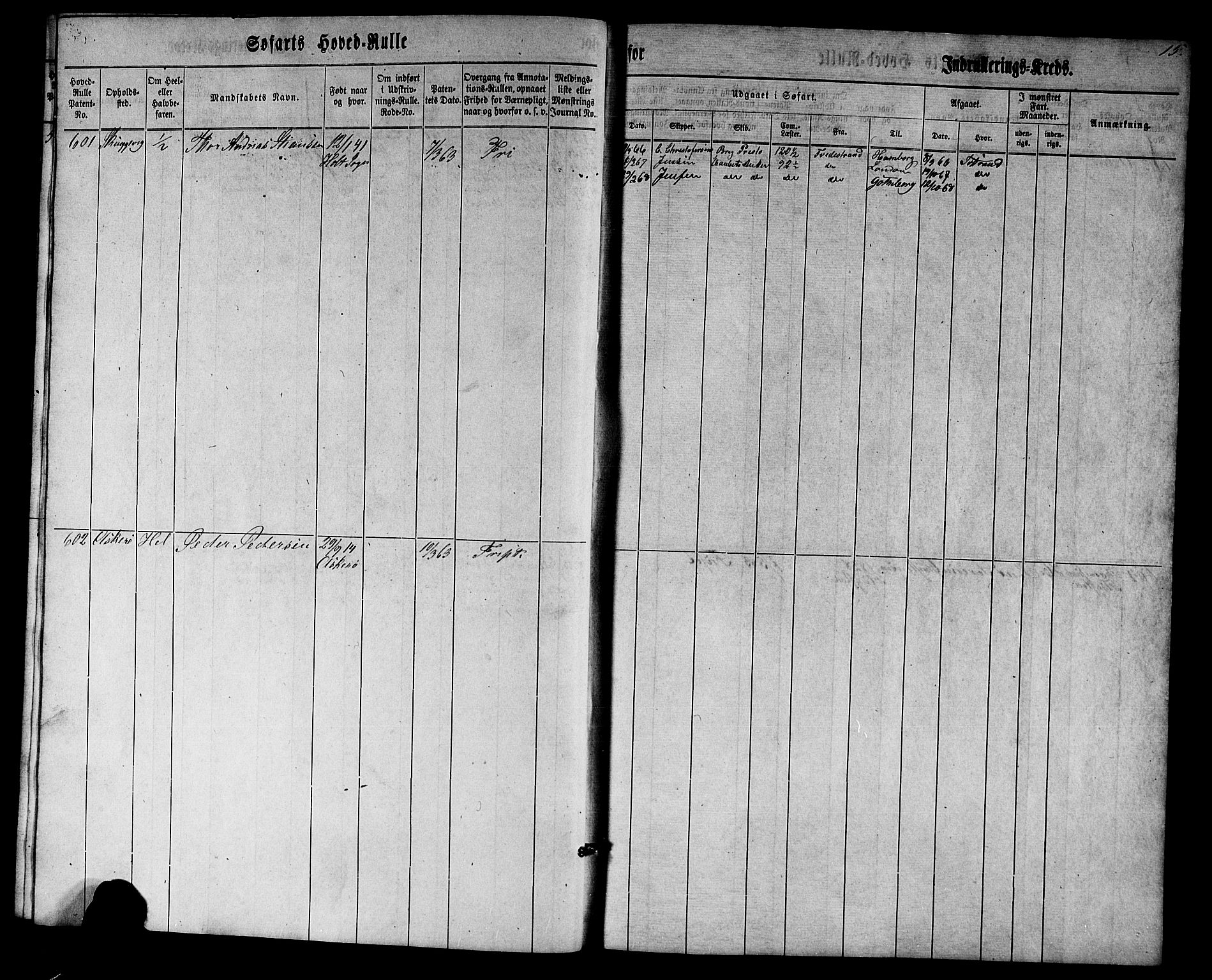 Tvedestrand mønstringskrets, AV/SAK-2031-0011/F/Fb/L0013: Hovedrulle nr 575-779, U-29, 1862-1870, s. 15