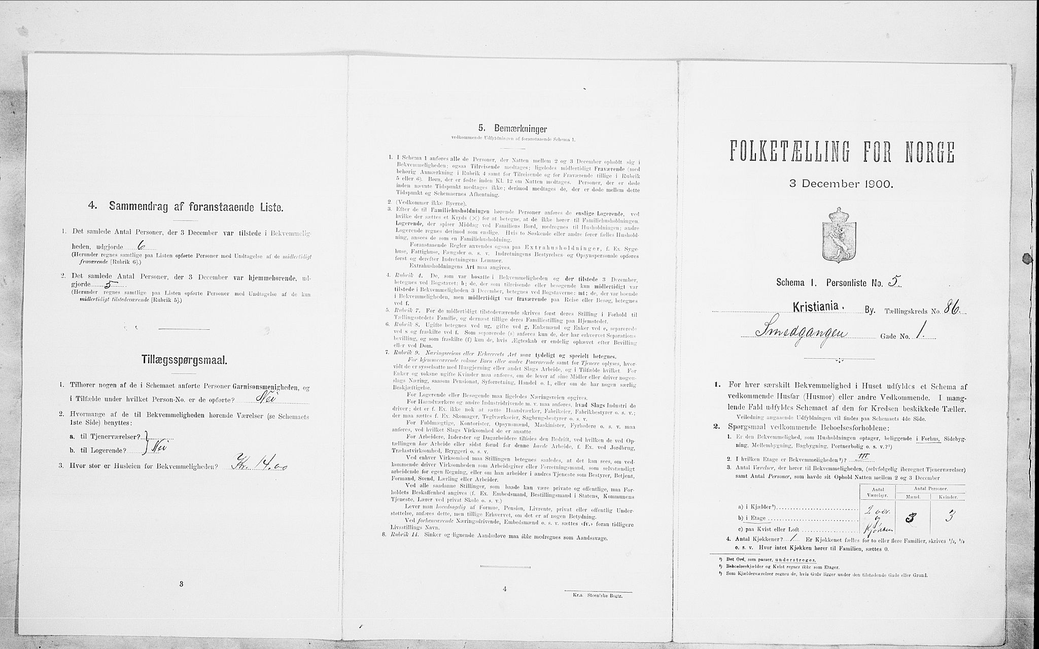 SAO, Folketelling 1900 for 0301 Kristiania kjøpstad, 1900, s. 87077