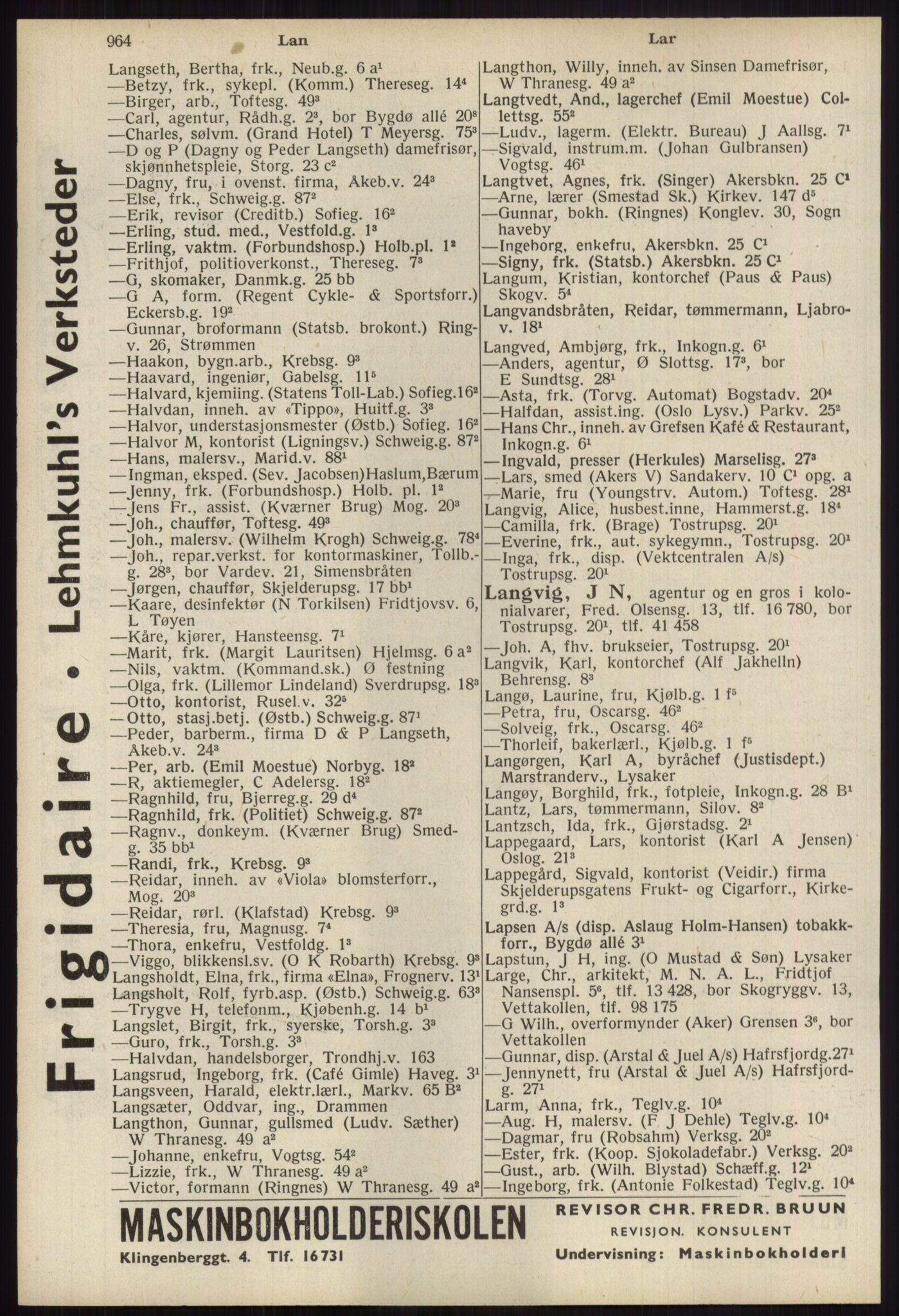 Kristiania/Oslo adressebok, PUBL/-, 1939, s. 964