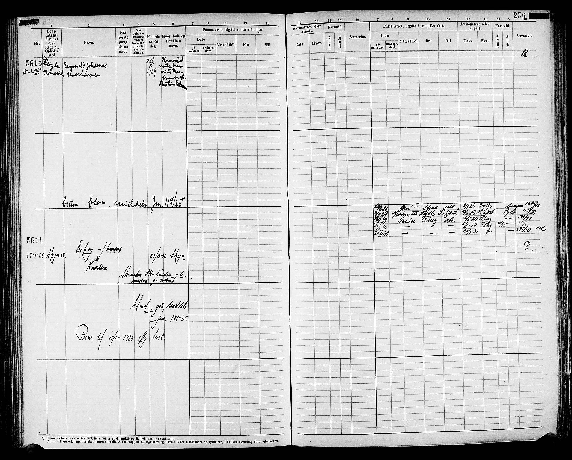 Drammen innrulleringsdistrikt, AV/SAKO-A-781/F/Fc/L0008: Hovedrulle, 1923, s. 262