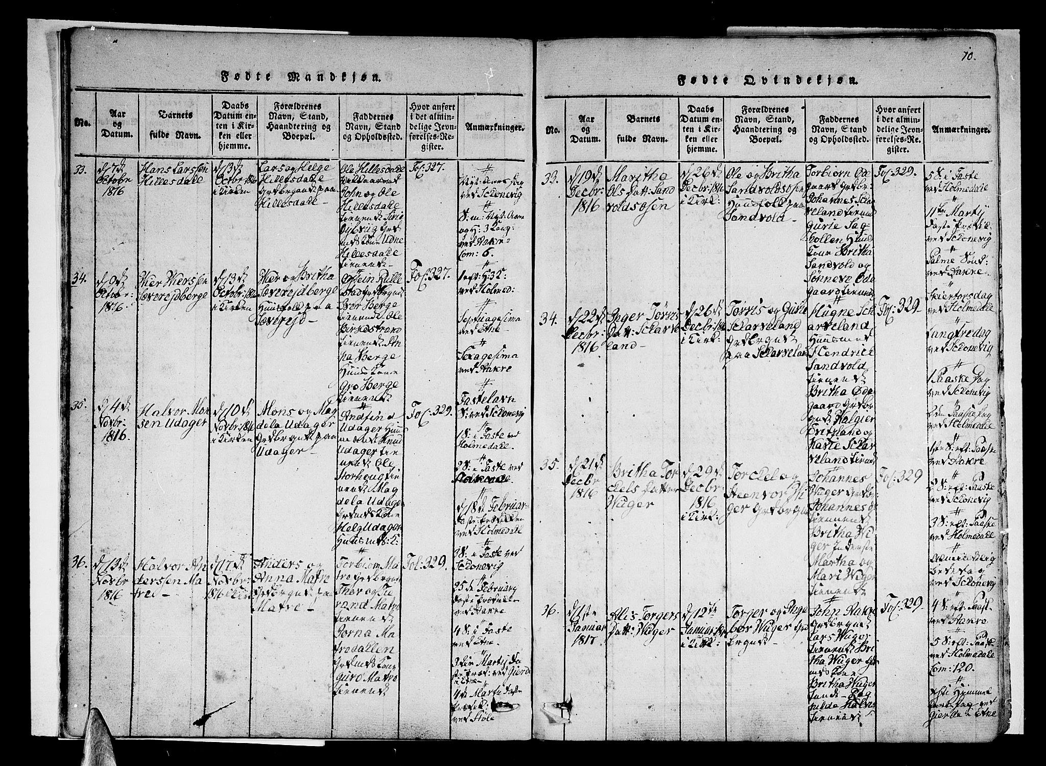 Skånevik sokneprestembete, AV/SAB-A-77801/H/Haa: Ministerialbok nr. A 3, 1815-1828, s. 10