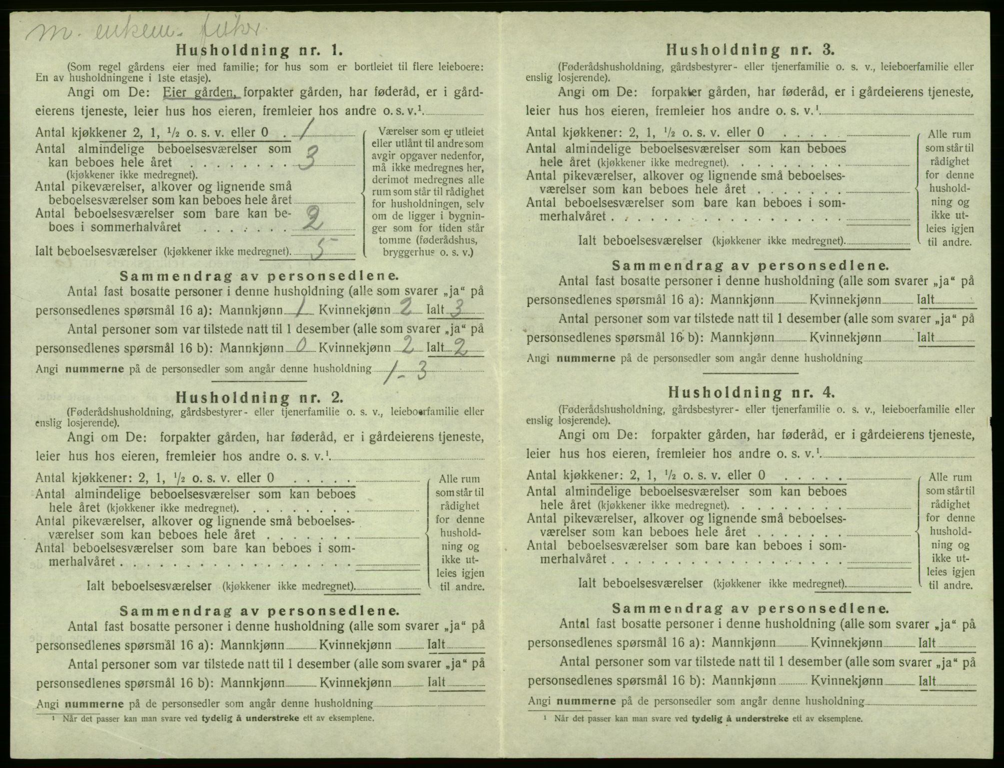 SAB, Folketelling 1920 for 1245 Sund herred, 1920, s. 588