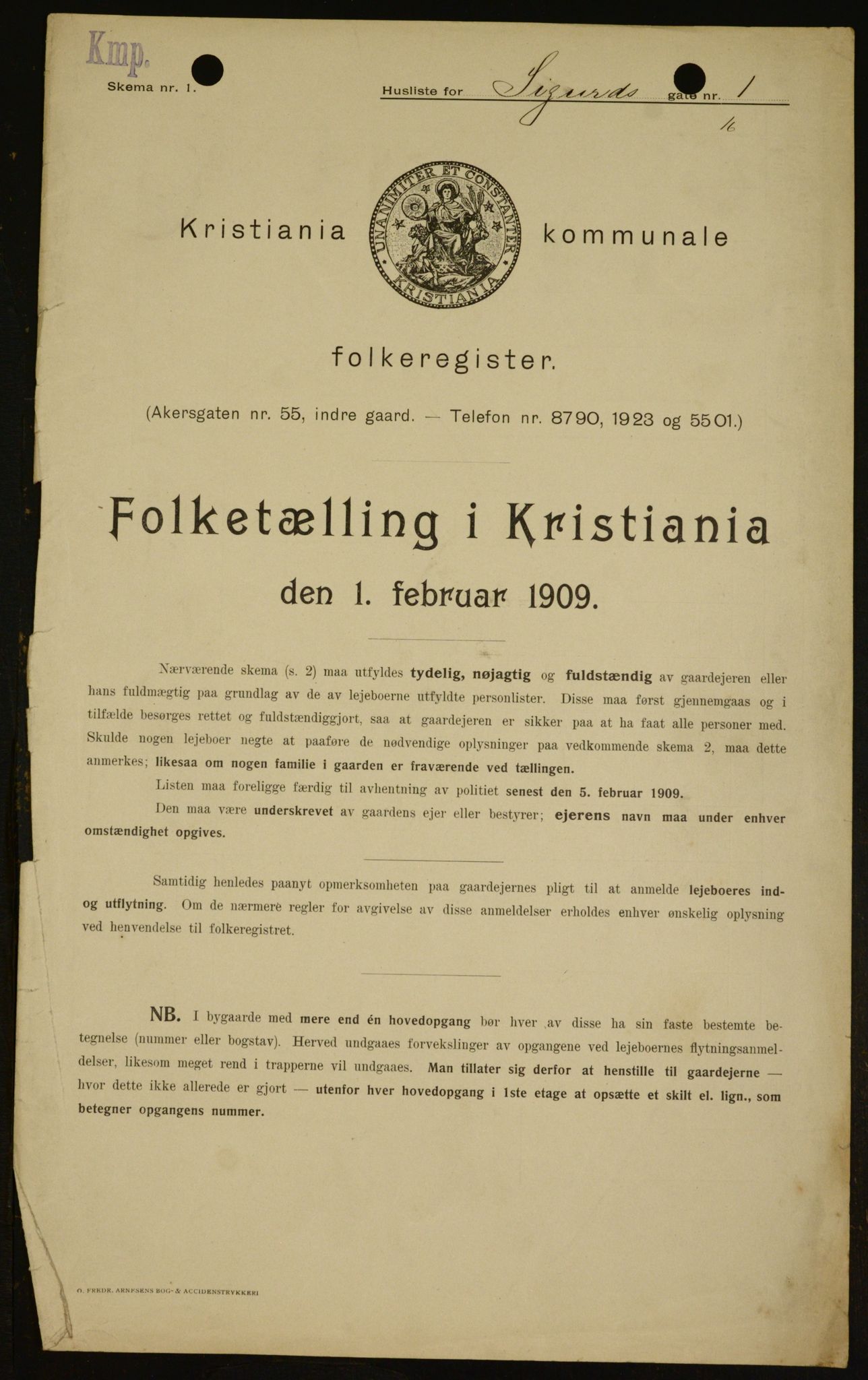 OBA, Kommunal folketelling 1.2.1909 for Kristiania kjøpstad, 1909, s. 86028