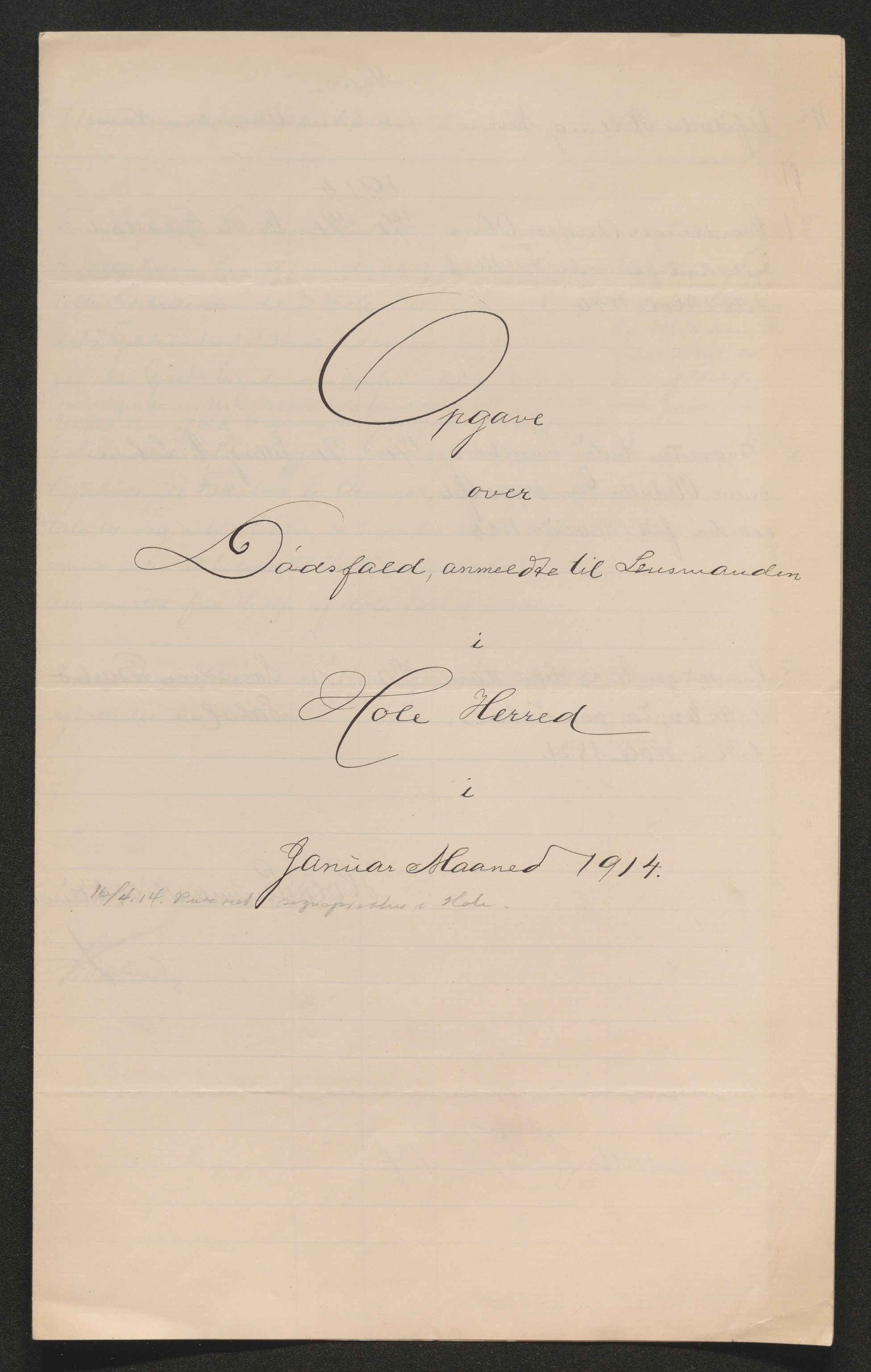 Ringerike sorenskriveri, AV/SAKO-A-105/H/Ha/Hab/L0019: Dødsfallslister Hole, 1842-1917