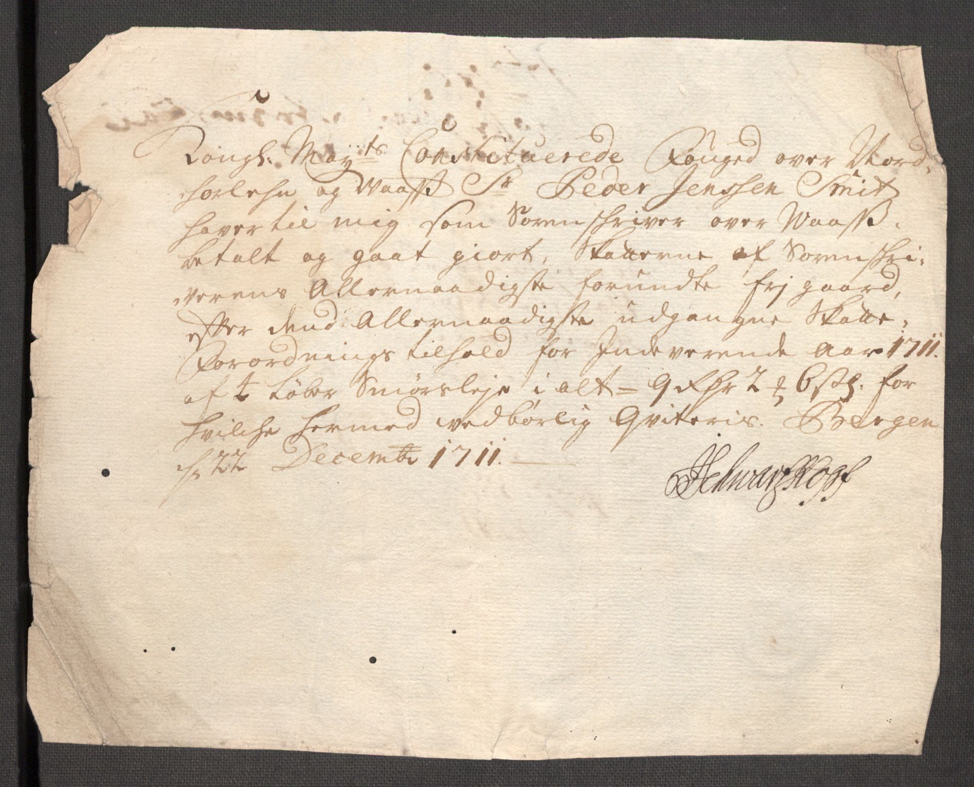 Rentekammeret inntil 1814, Reviderte regnskaper, Fogderegnskap, AV/RA-EA-4092/R51/L3192: Fogderegnskap Nordhordland og Voss, 1711, s. 363