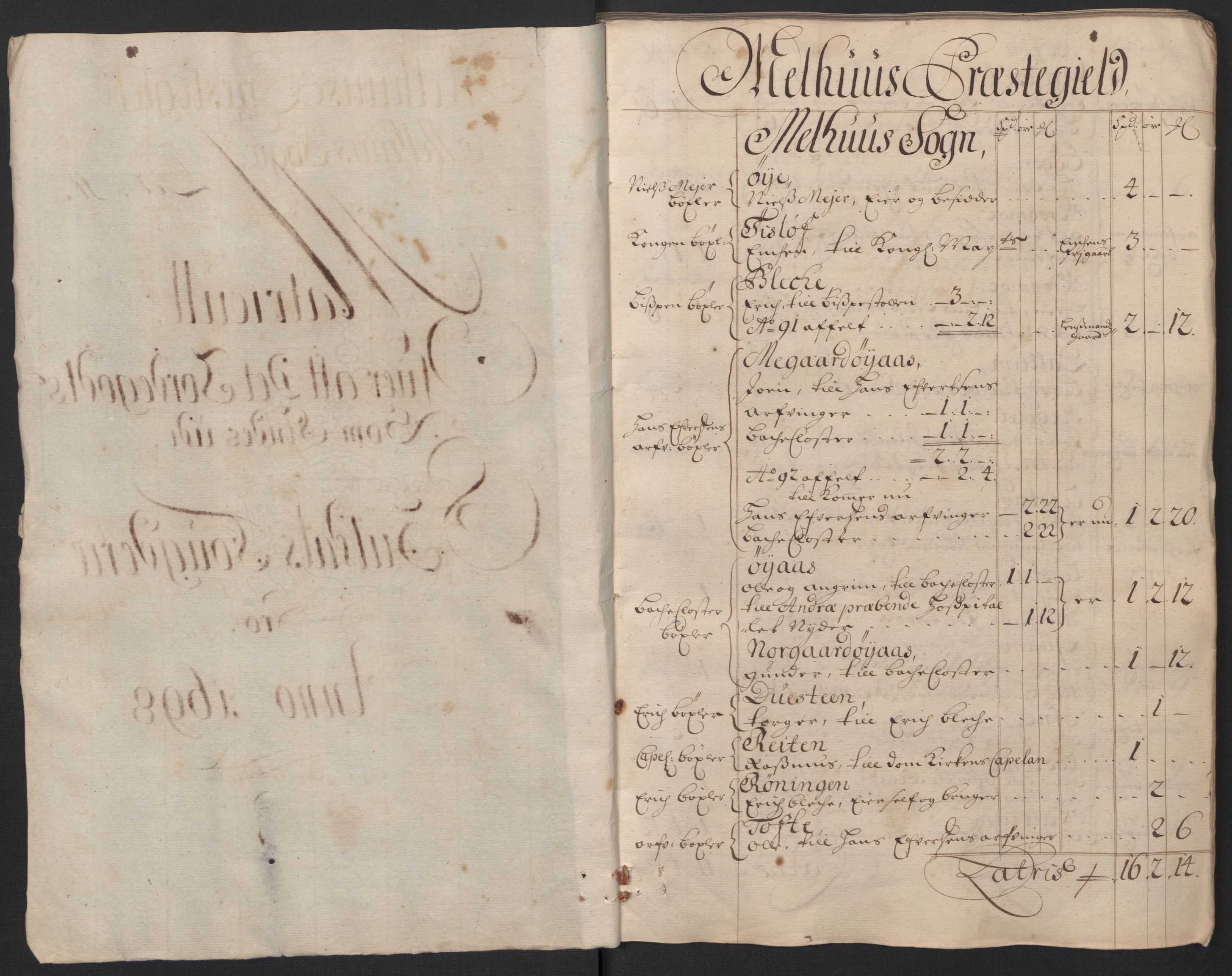 Rentekammeret inntil 1814, Reviderte regnskaper, Fogderegnskap, RA/EA-4092/R60/L3948: Fogderegnskap Orkdal og Gauldal, 1698, s. 253