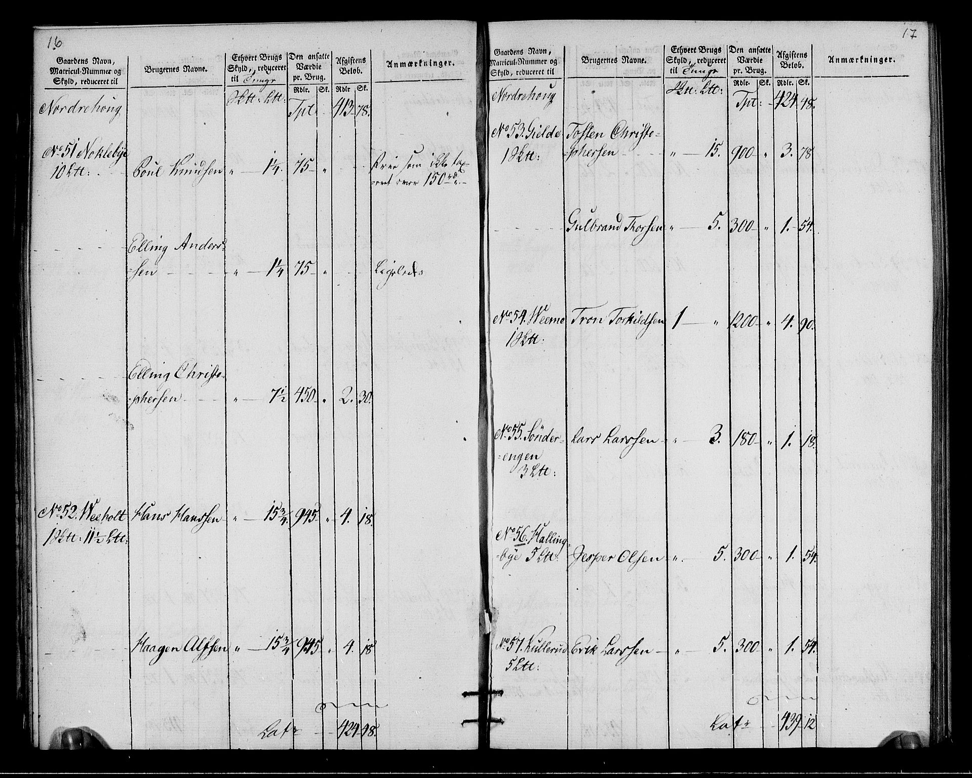 Rentekammeret inntil 1814, Realistisk ordnet avdeling, RA/EA-4070/N/Ne/Nea/L0049: Ringerike og Hallingdal fogderi. Oppebørselsregister for Ringerike, 1803-1804, s. 11