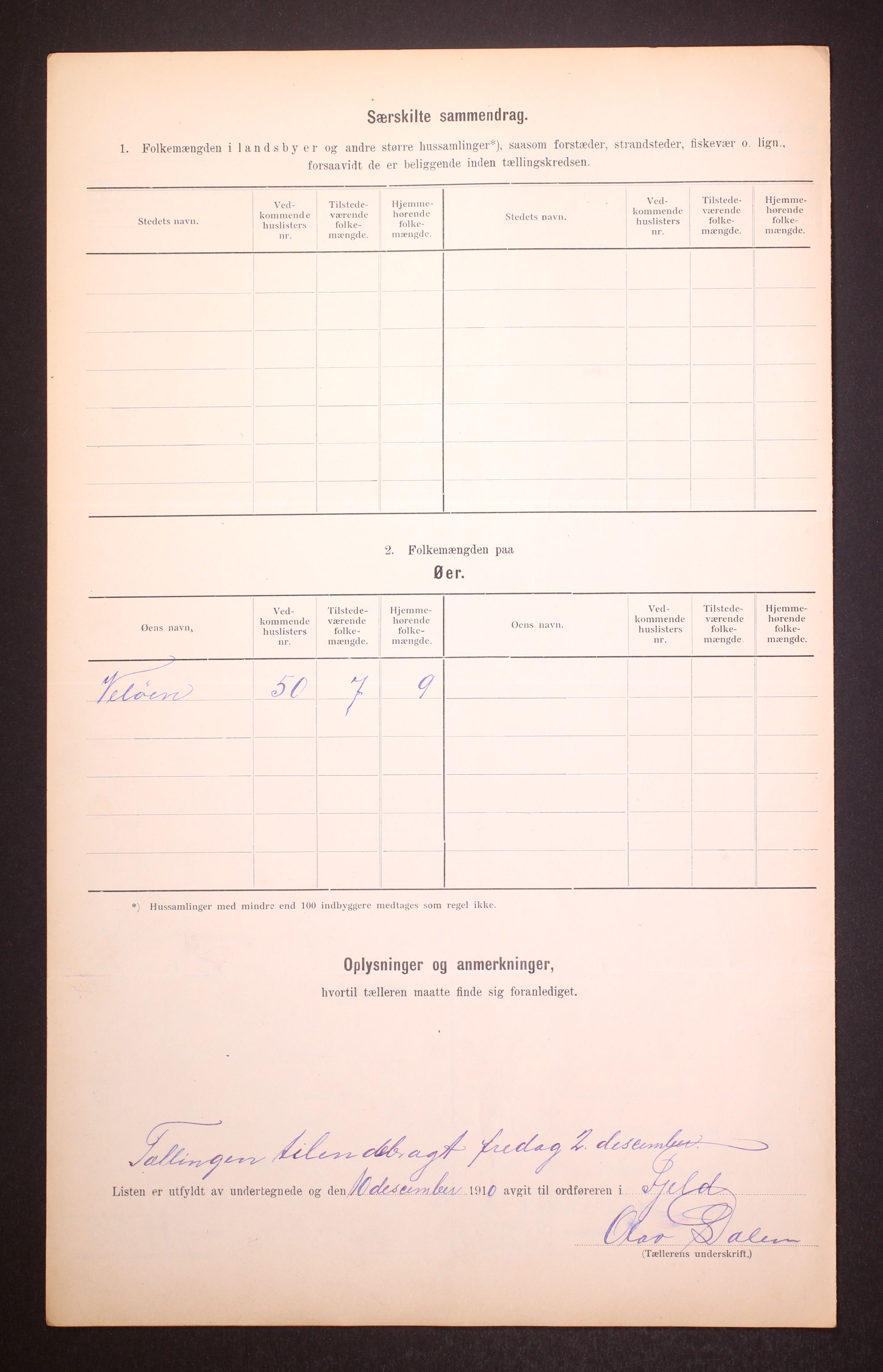 RA, Folketelling 1910 for 1246 Fjell herred, 1910, s. 9