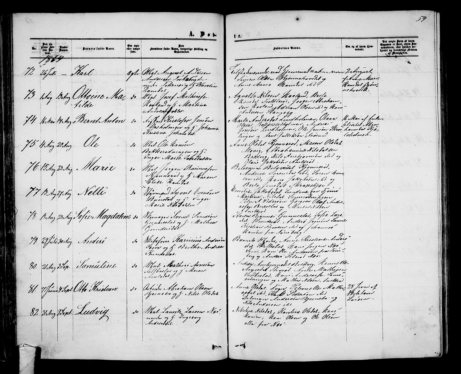 Nøtterøy kirkebøker, AV/SAKO-A-354/G/Ga/L0002: Klokkerbok nr. I 2, 1860-1877, s. 59