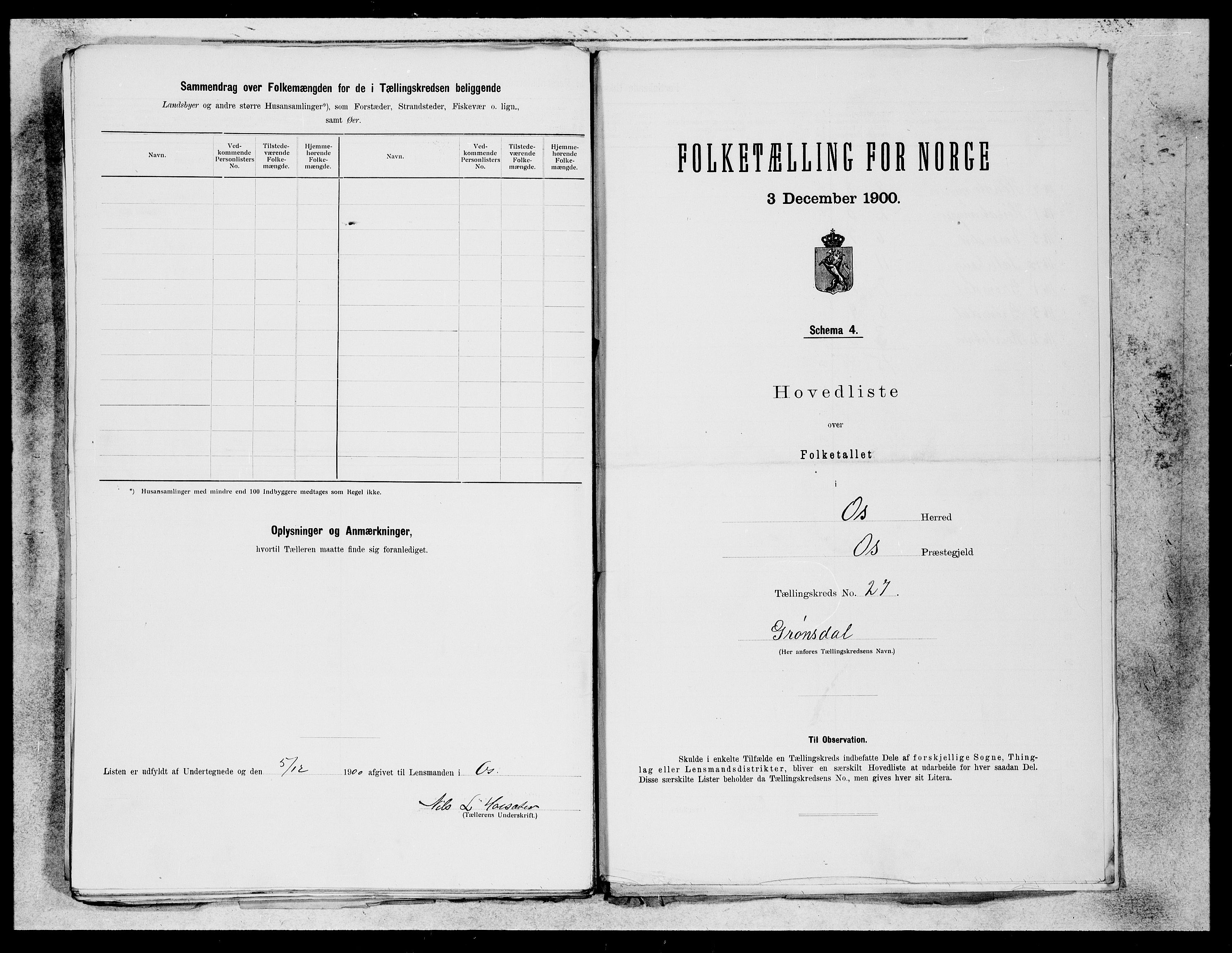 SAB, Folketelling 1900 for 1243 Os herred, 1900, s. 51