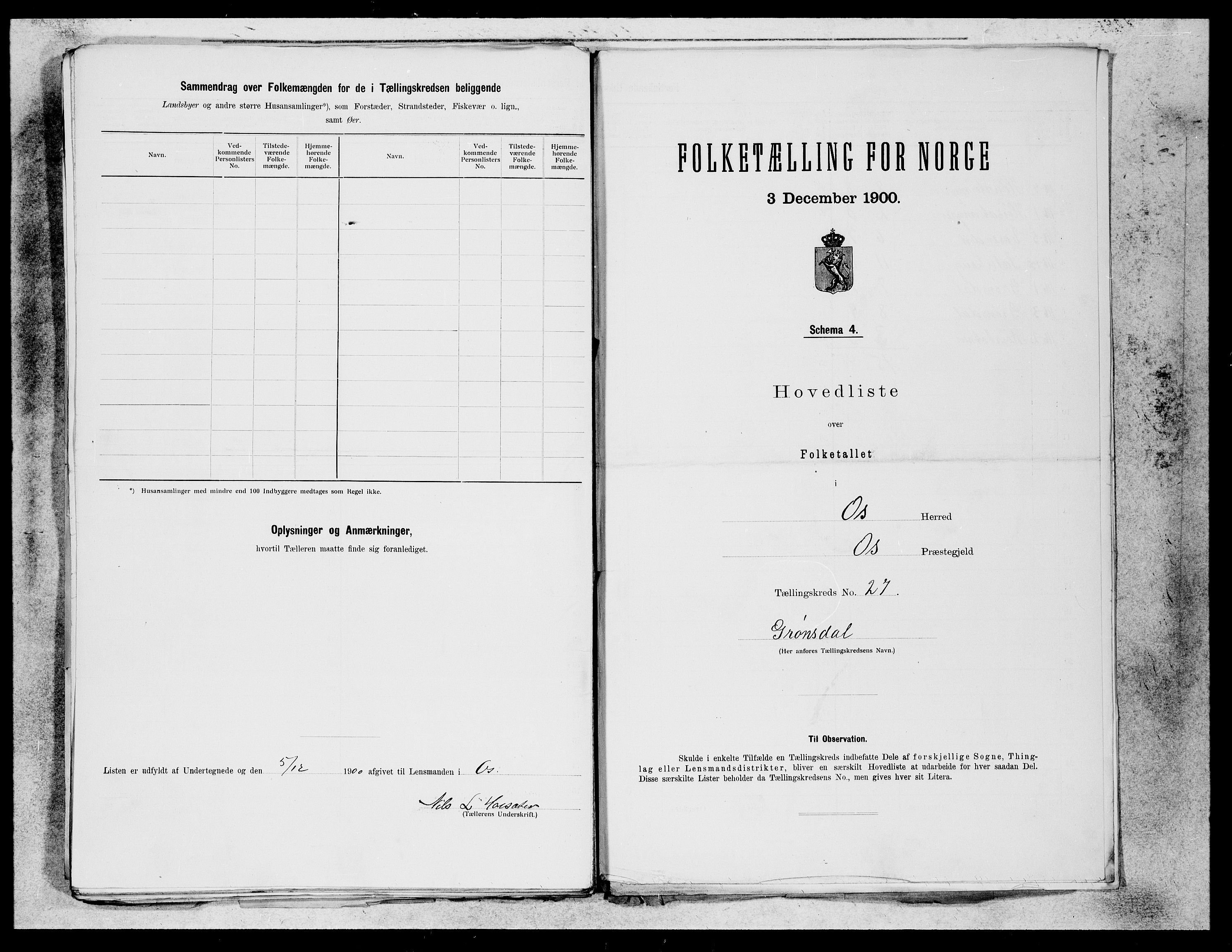 SAB, Folketelling 1900 for 1243 Os herred, 1900, s. 51