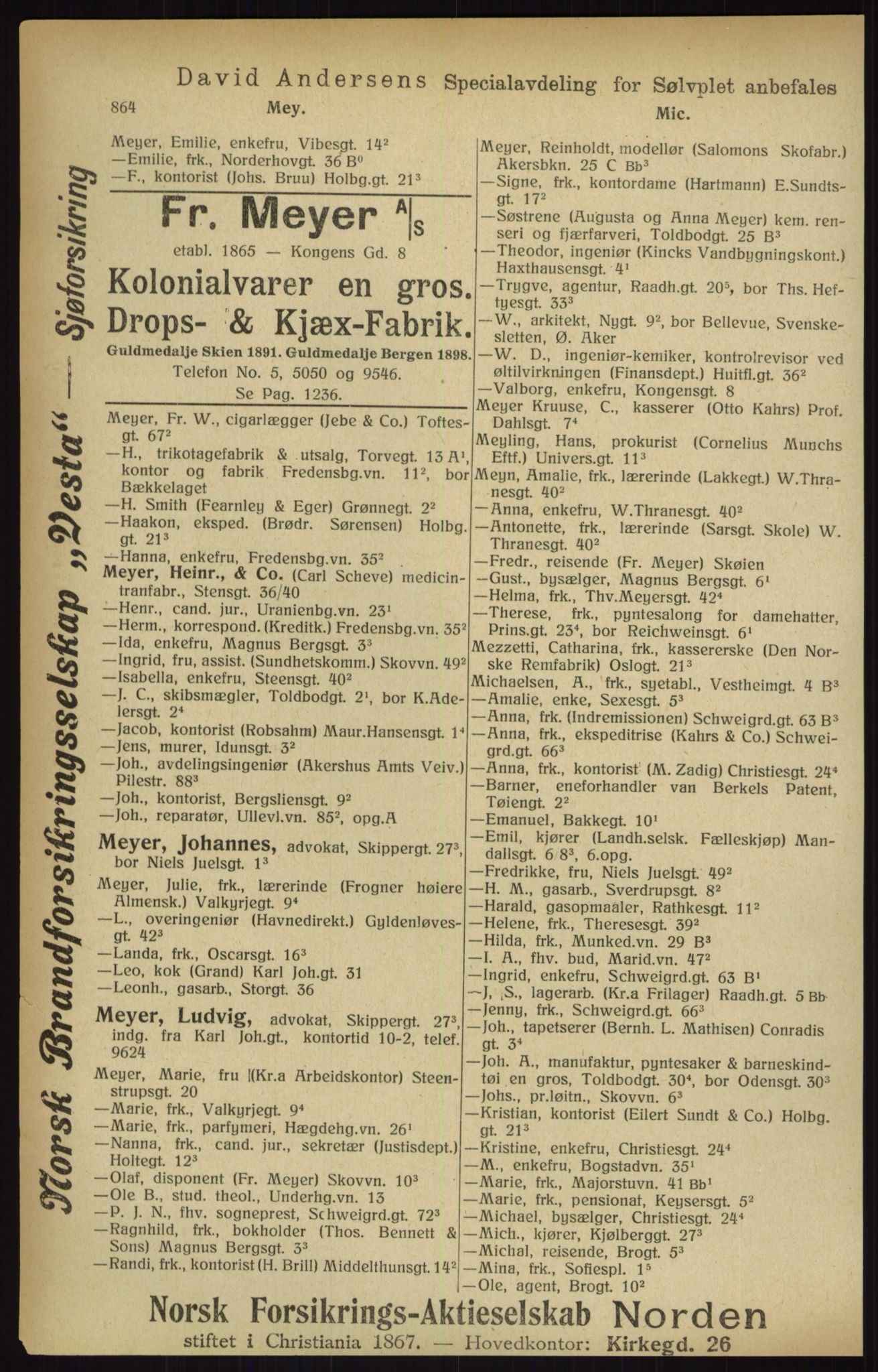 Kristiania/Oslo adressebok, PUBL/-, 1916, s. 864