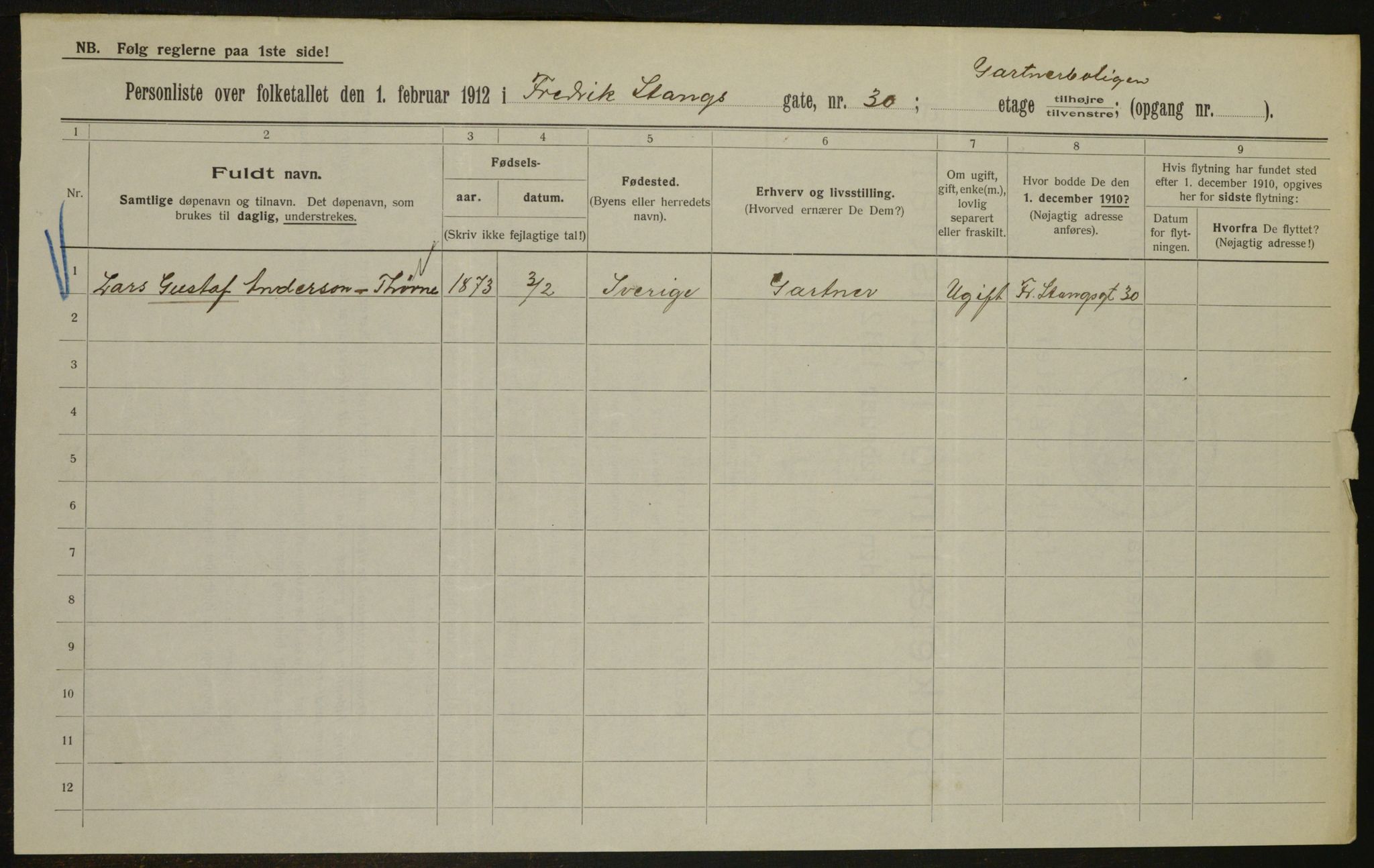 OBA, Kommunal folketelling 1.2.1912 for Kristiania, 1912, s. 26673