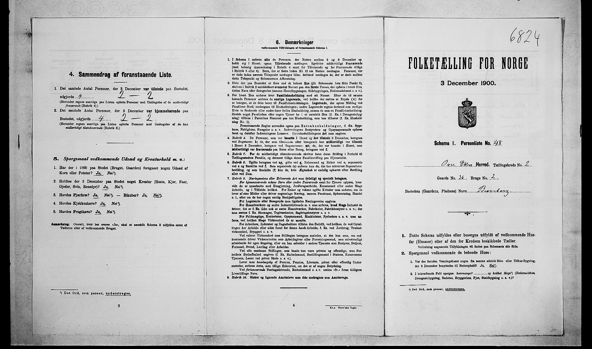 RA, Folketelling 1900 for 0624 Øvre Eiker herred, 1900, s. 472