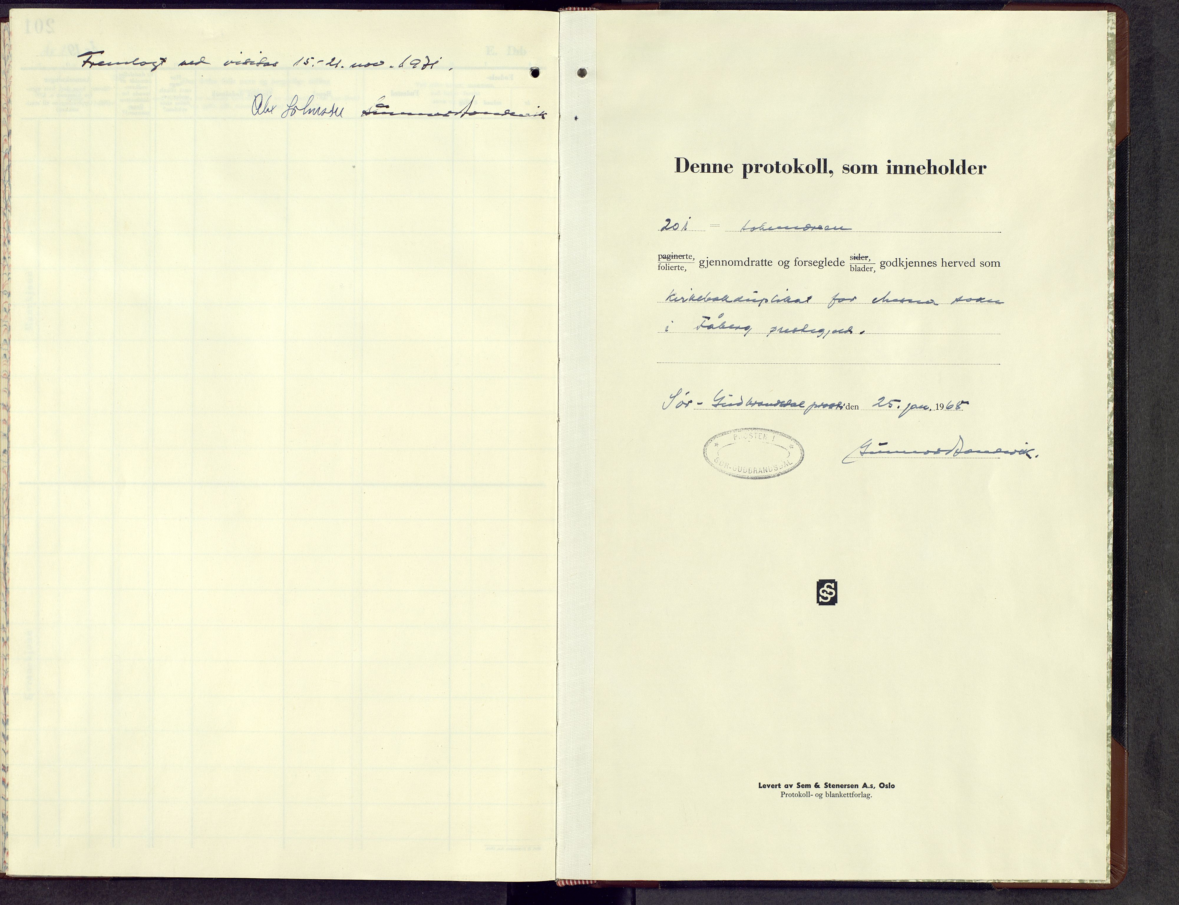 Fåberg prestekontor, AV/SAH-PREST-086/H/Ha/Hab/L0021: Klokkerbok nr. 21, 1967-1968