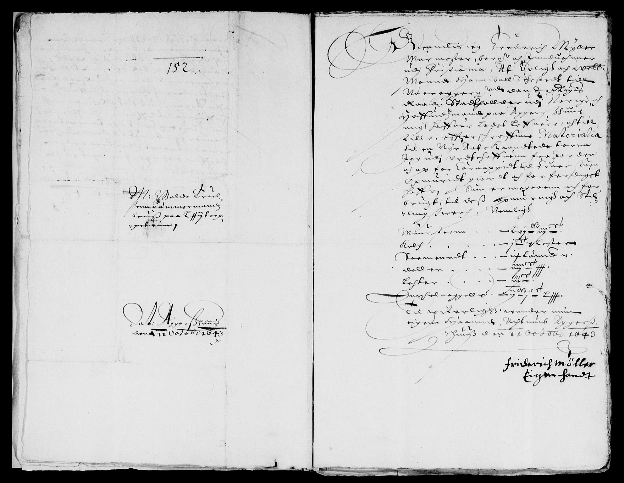 Rentekammeret inntil 1814, Reviderte regnskaper, Lensregnskaper, AV/RA-EA-5023/R/Rb/Rba/L0171: Akershus len, 1643-1644