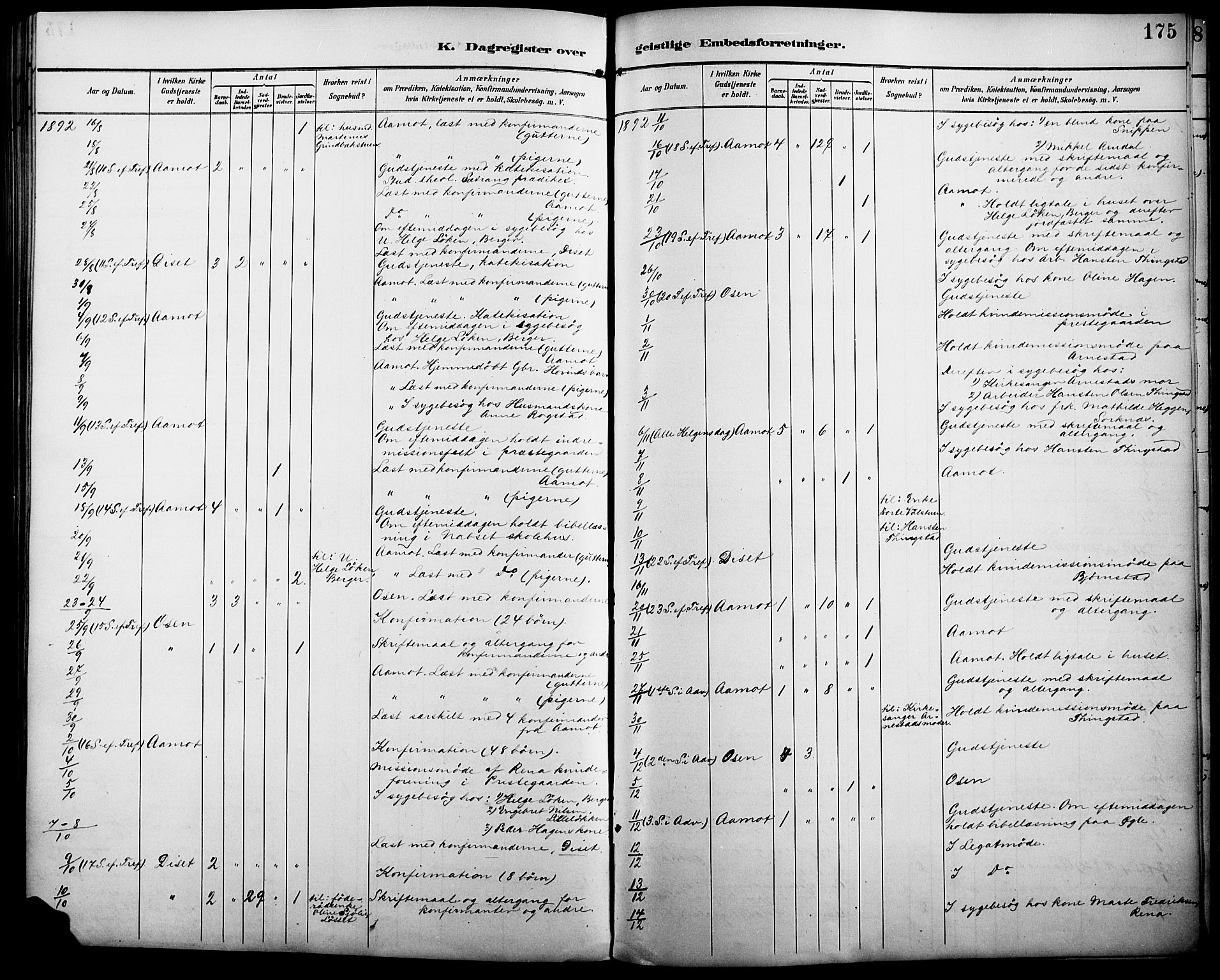 Åmot prestekontor, Hedmark, AV/SAH-PREST-056/H/Ha/Haa/L0011: Ministerialbok nr. 11, 1890-1897, s. 175