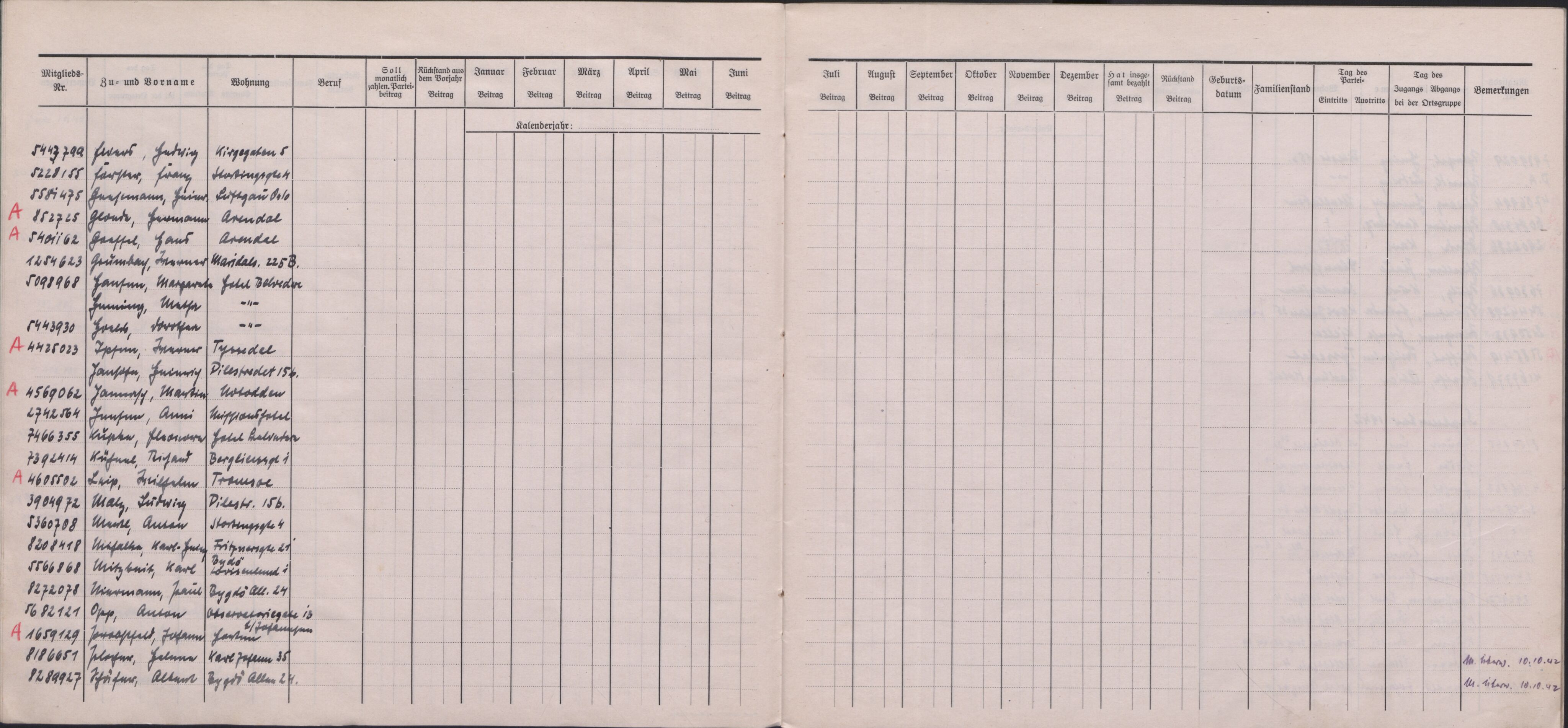 Forsvarets Overkommando. 2 kontor. Arkiv 11.4. Spredte tyske arkivsaker, AV/RA-RAFA-7031/D/Dar/Darb/L0016: Reichskommissariat - NSDAP in Norwegen, 1941-1944, s. 48