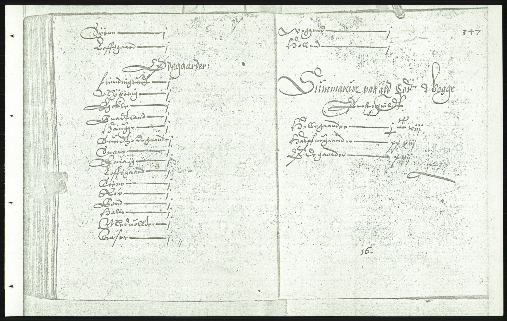Manuskriptsamlingen, AV/RA-EA-3667/F/L0175e: Kopi av Universitetsbiblioteket, manuskript kvarto nr. 503, Manntall på fulle og halve og ødegårder uti Oslo og Hamar stift anno 1602,V Gudbrandsdalen, Hedmark, Østerdalen, Hadeland, 1602, s. 346b-347a