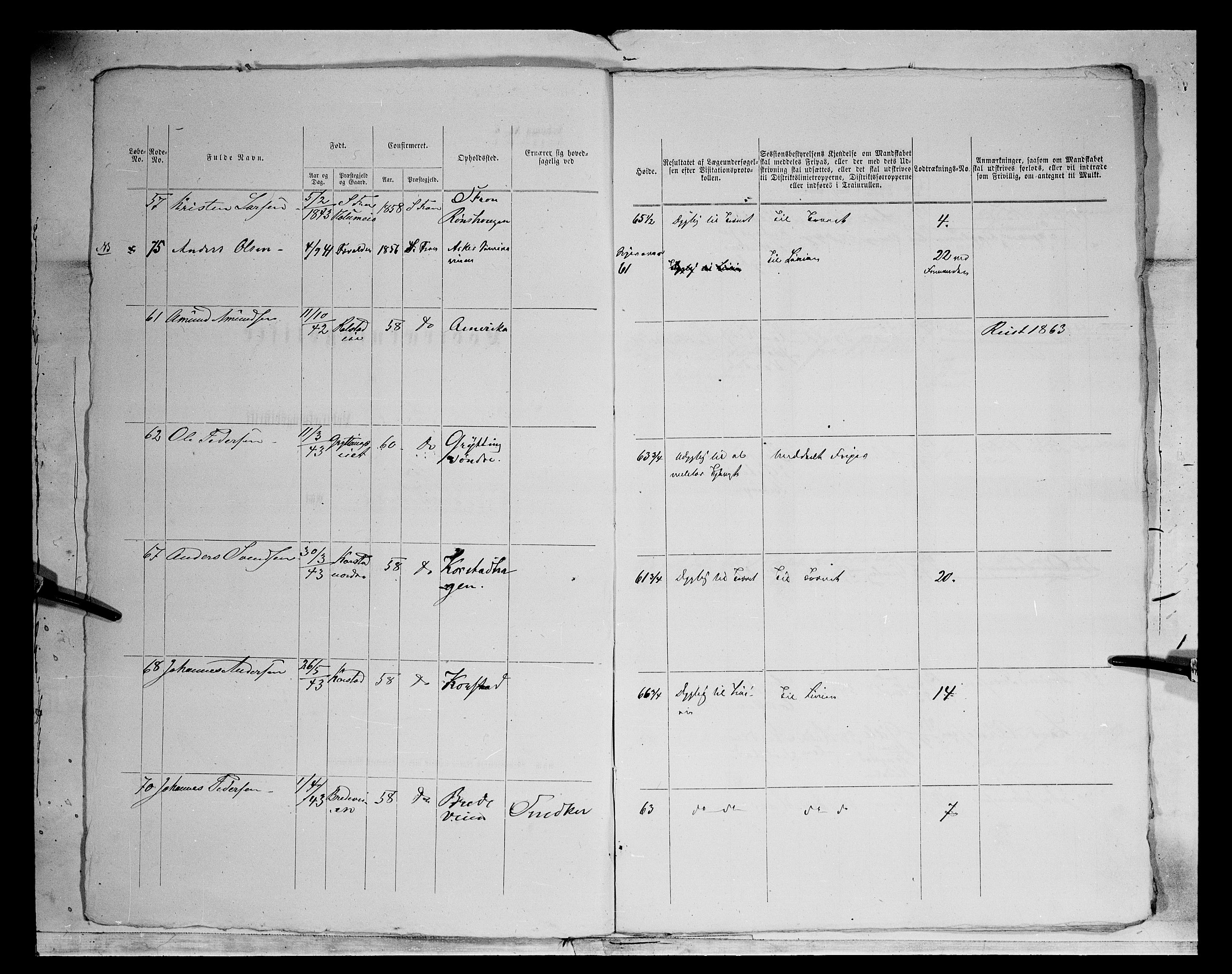 Fylkesmannen i Oppland, AV/SAH-FYO-002/1/K/Kg/L1174: Fron, Nordre og Søndre Fron, Vågå, 1860-1879, s. 43