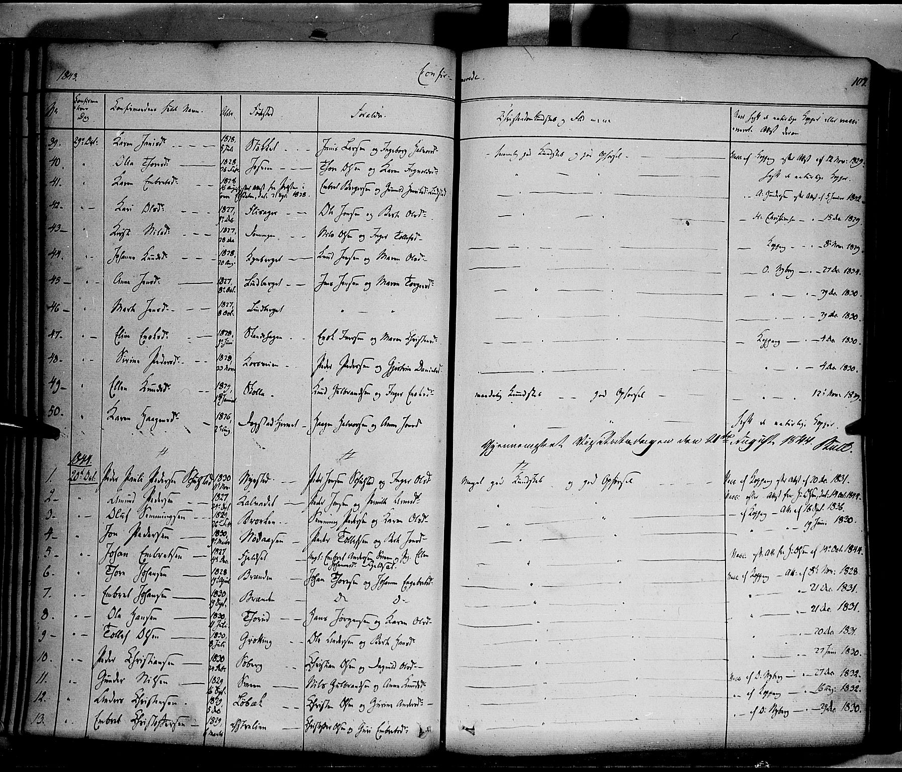 Elverum prestekontor, AV/SAH-PREST-044/H/Ha/Haa/L0009: Ministerialbok nr. 9, 1843-1856, s. 107