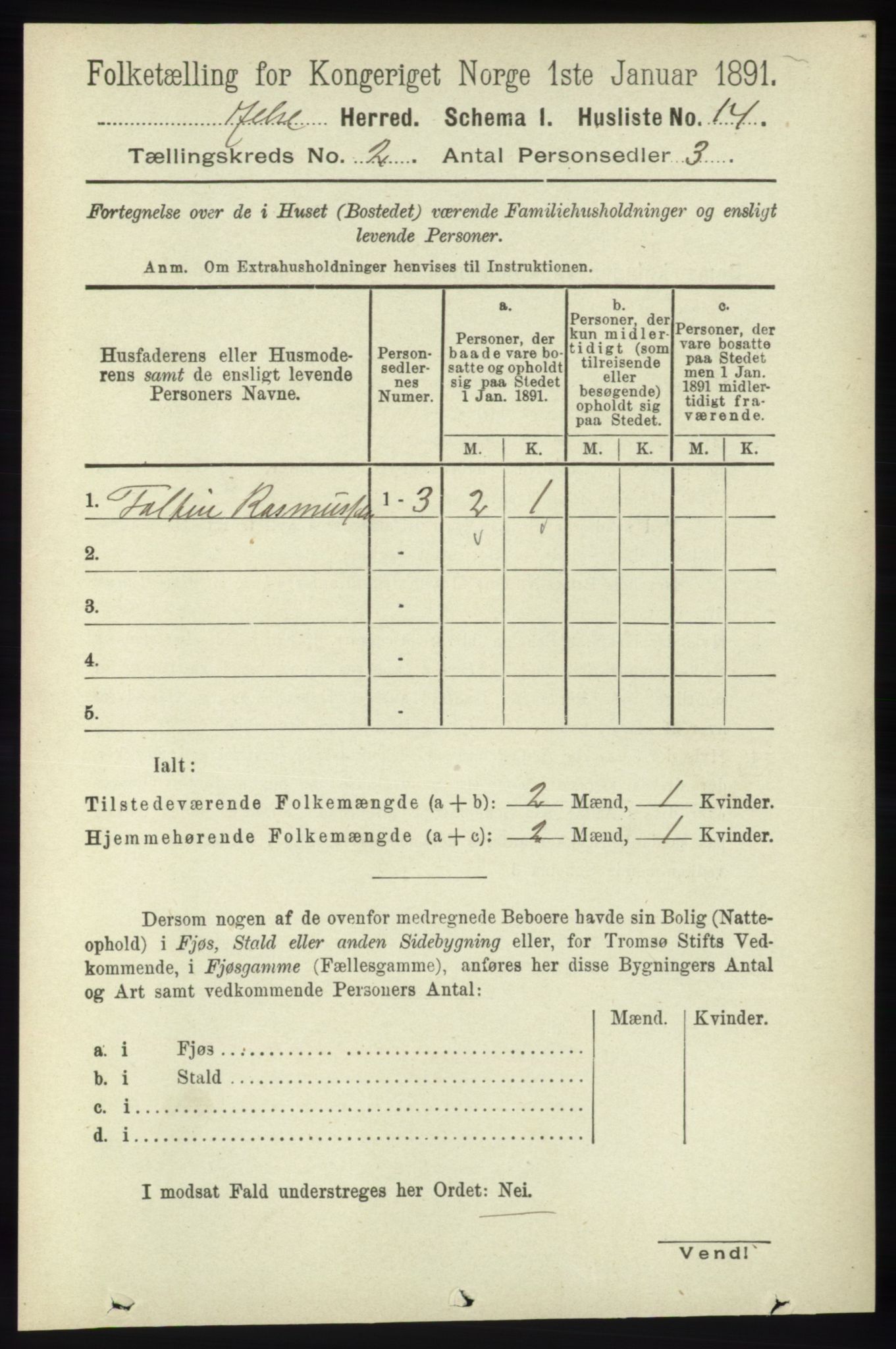 RA, Folketelling 1891 for 1138 Jelsa herred, 1891, s. 241