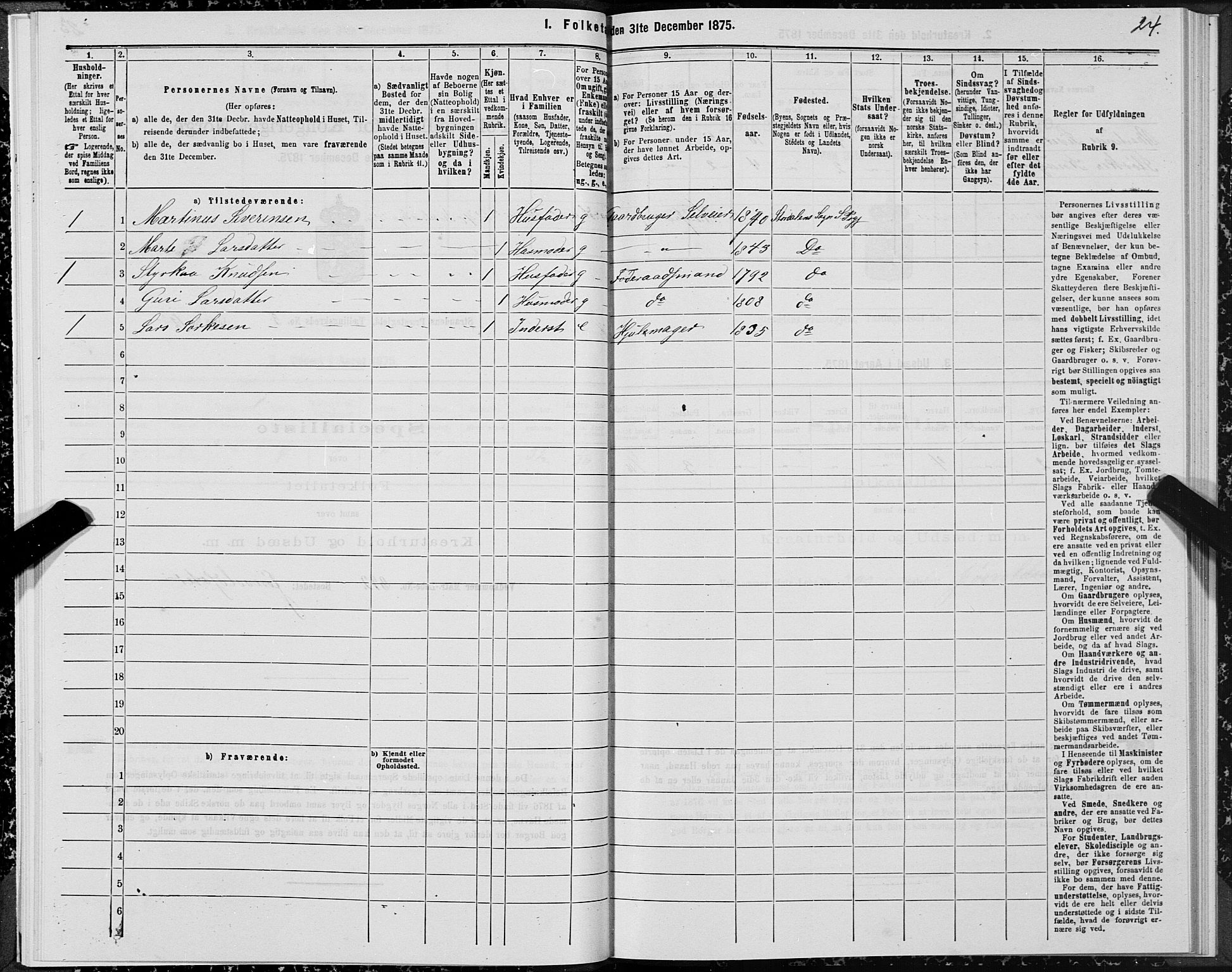 SAT, Folketelling 1875 for 1525P Stranda prestegjeld, 1875, s. 3024
